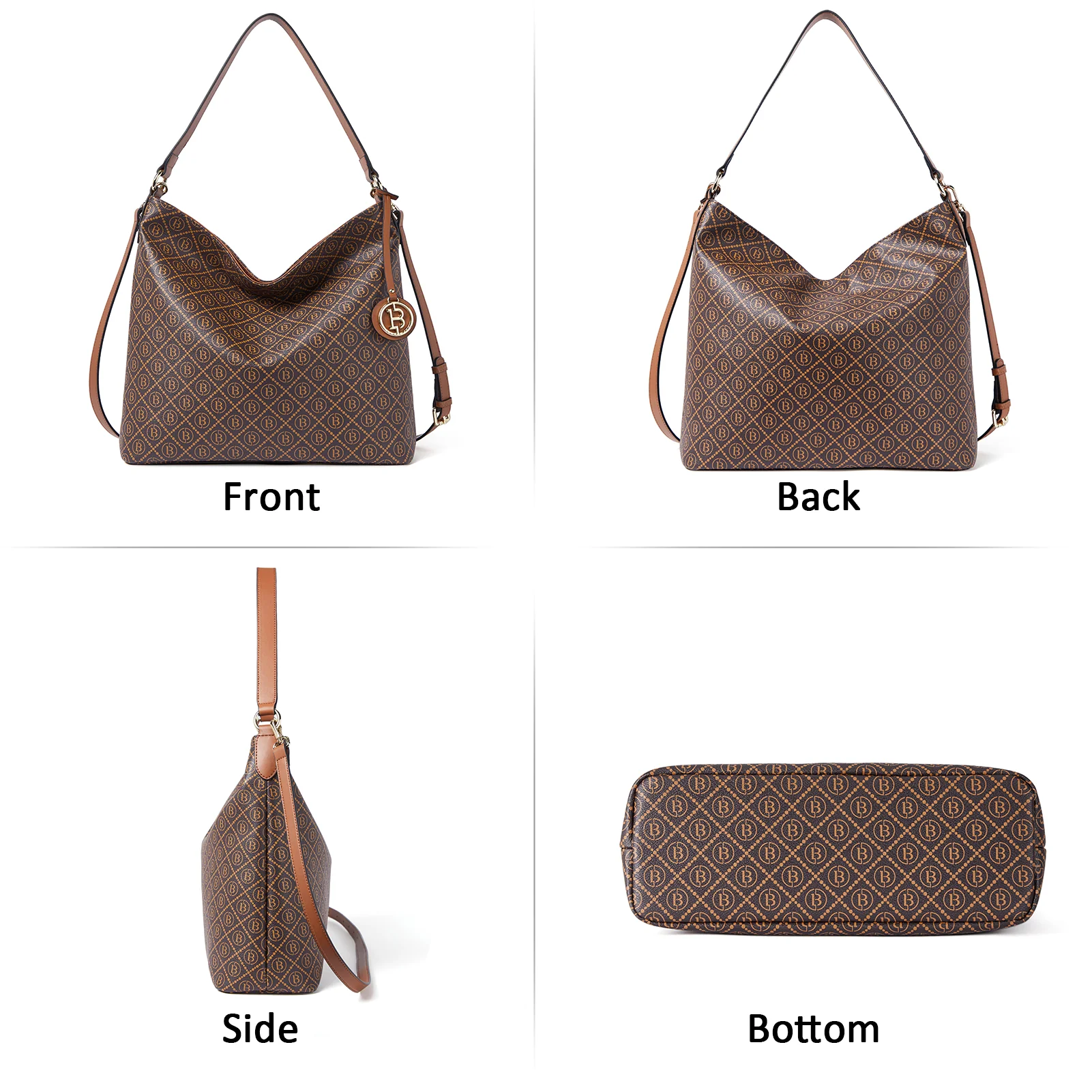 Kweli Durable Large Leather Hobo Shoulder Bag for Every Day Use - Image 14