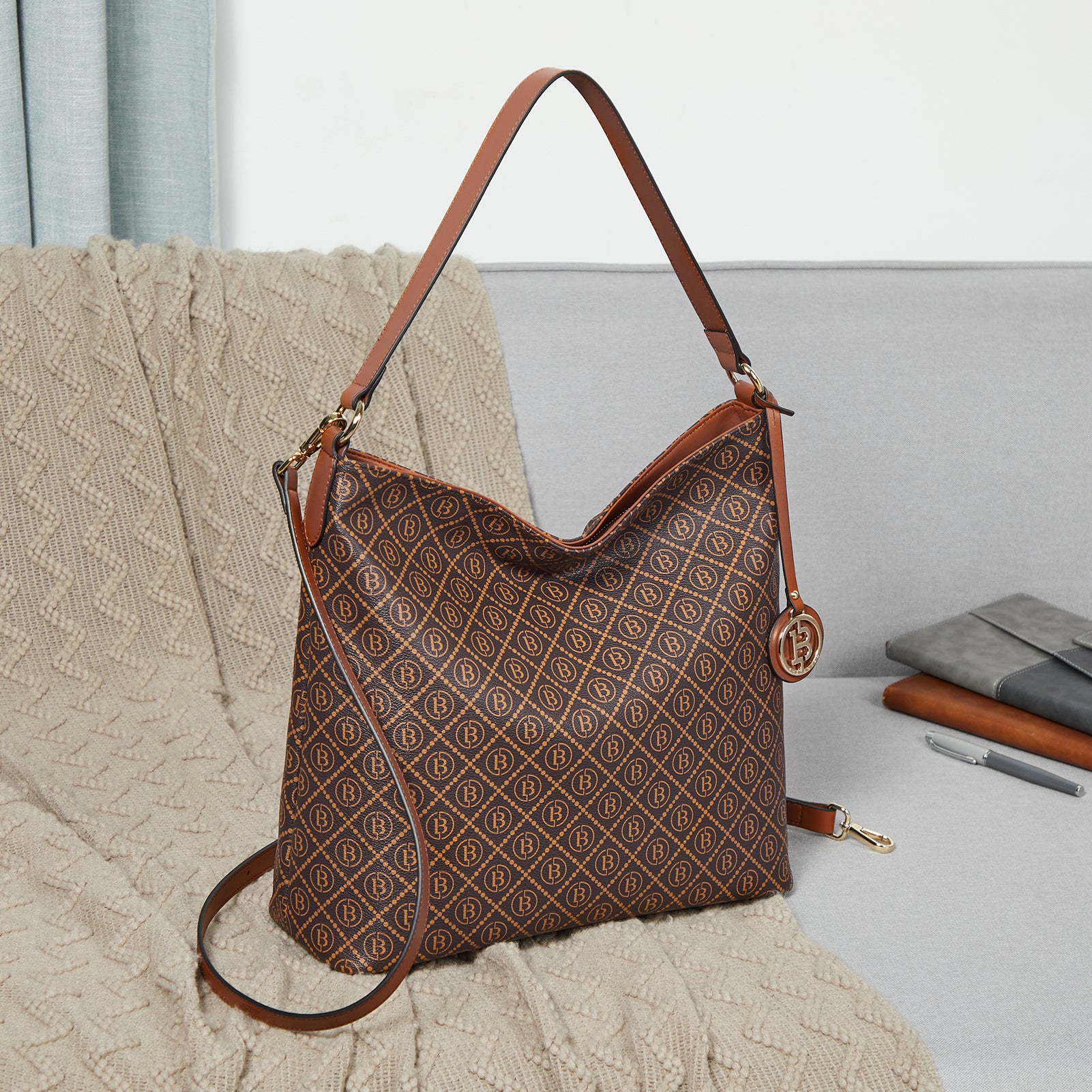 Kweli Durable Large Leather Hobo Shoulder Bag for Every Day Use - Image 16