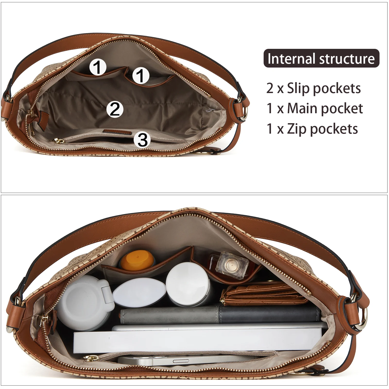 Kweli Durable Large Leather Hobo Shoulder Bag for Every Day Use - Image 21