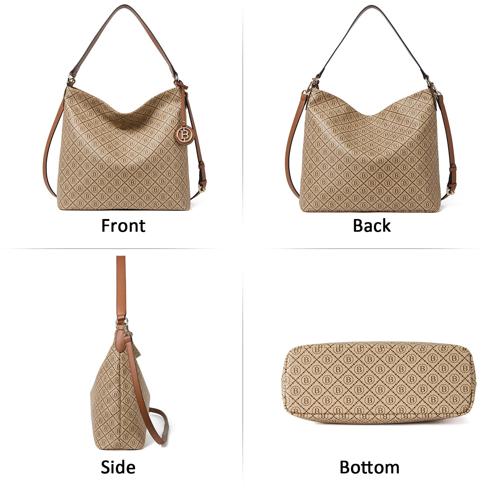 Kweli Durable Large Leather Hobo Shoulder Bag for Every Day Use - Image 22
