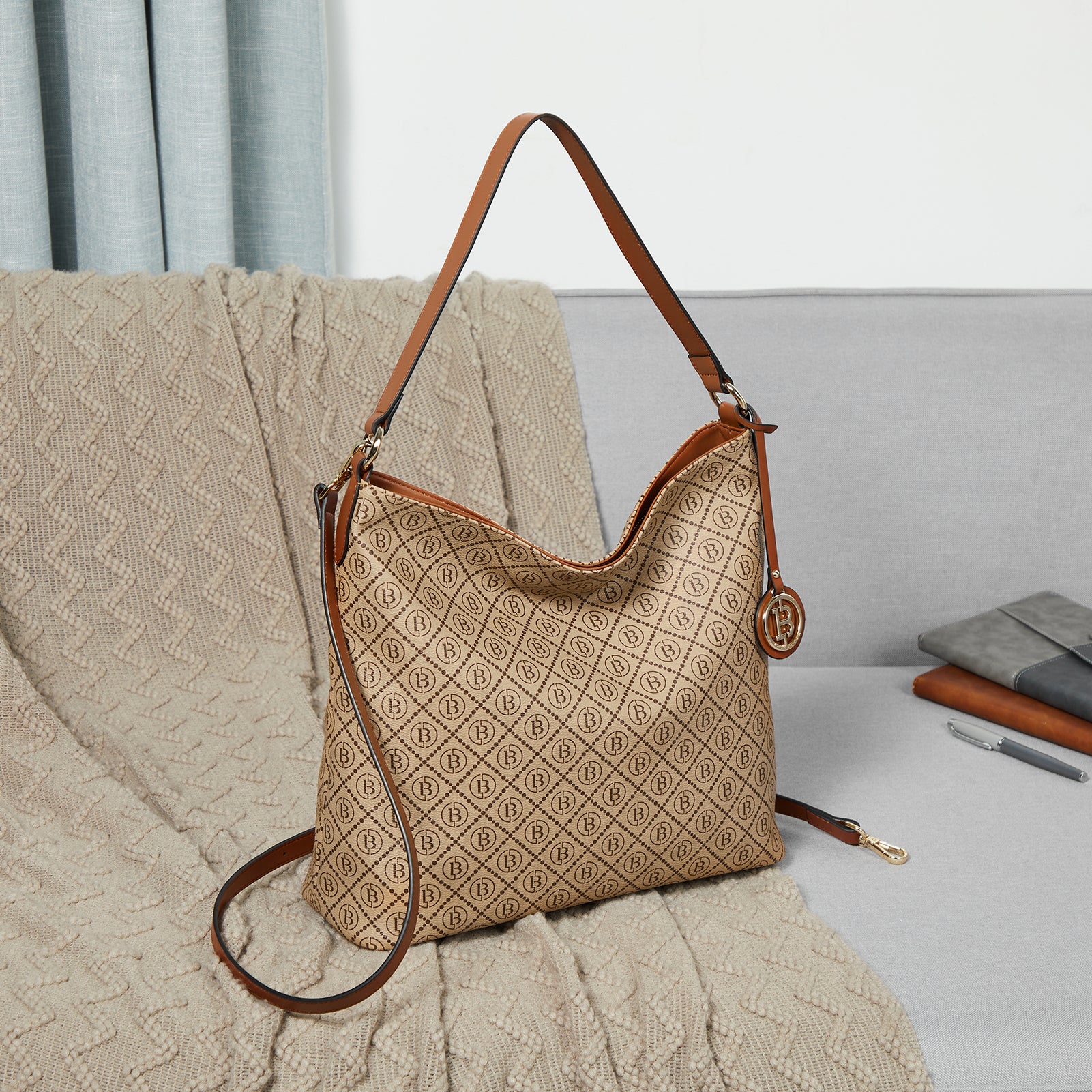 Kweli Durable Large Leather Hobo Shoulder Bag for Every Day Use - Image 24
