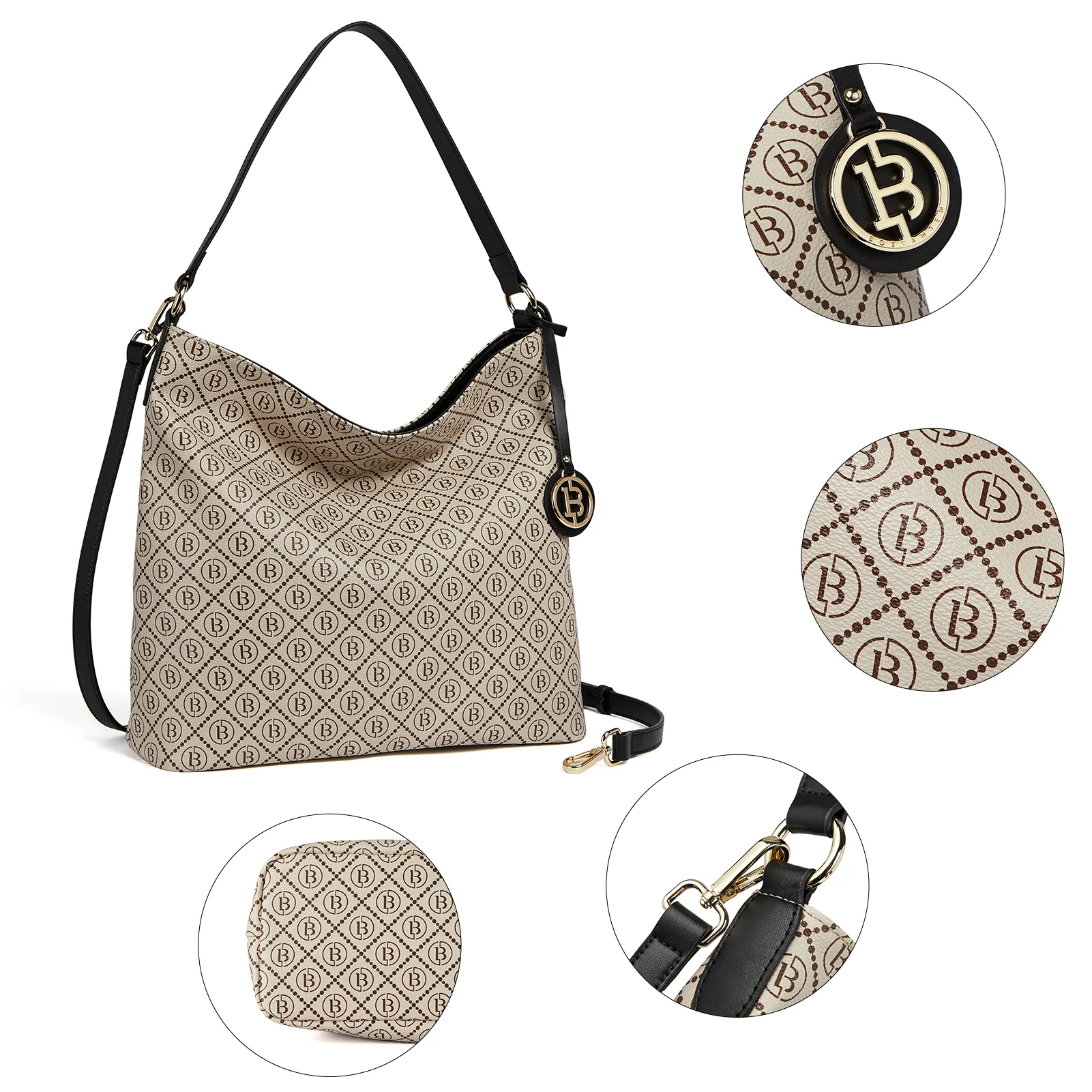 Kweli Durable Large Leather Hobo Shoulder Bag for Every Day Use - Image 4