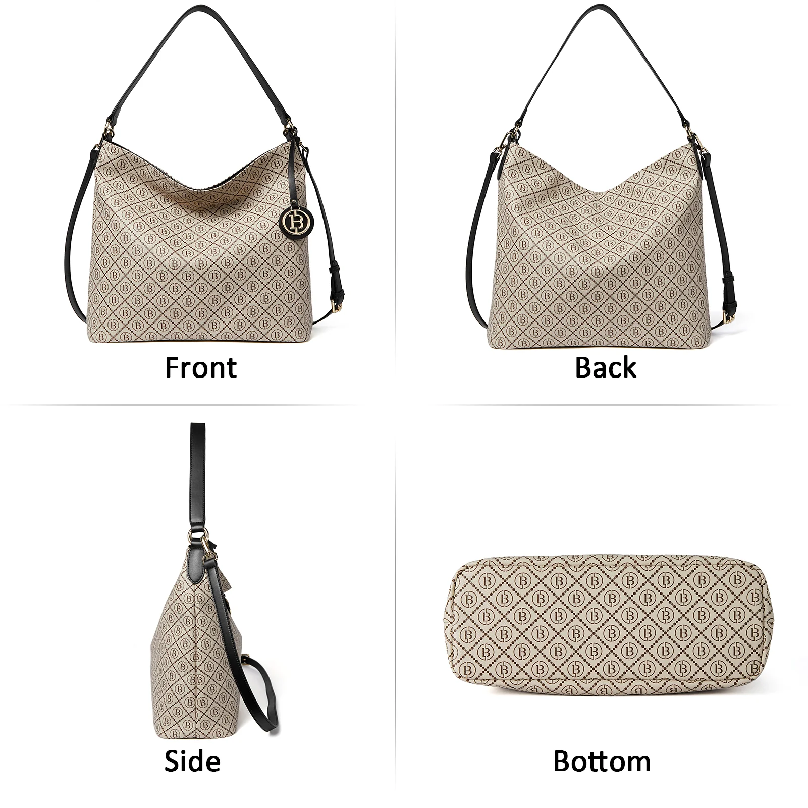 Kweli Durable Large Leather Hobo Shoulder Bag for Every Day Use - Image 6