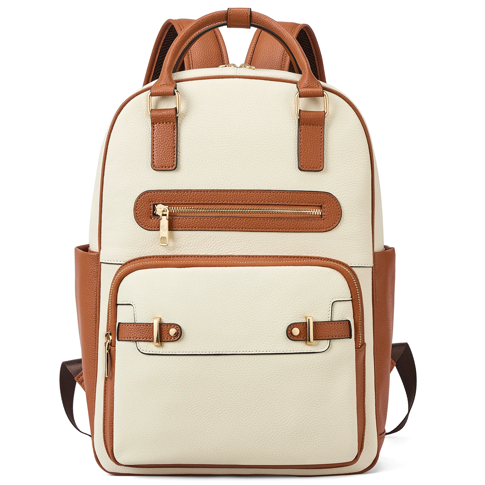 Smart Genuine Leather Laptop Backpack — Expandable Bottle Pocket - Image 9