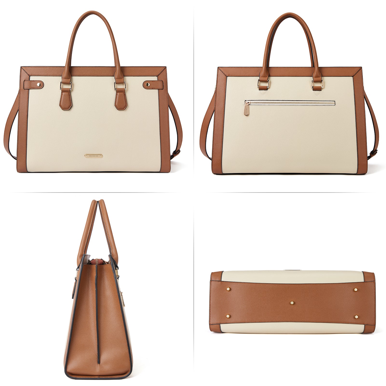 BOSTANTEN Laptop Bag for Women 15.6 inch Leather Briefcase Computer Handbag Stylish Work Tote - Image 5