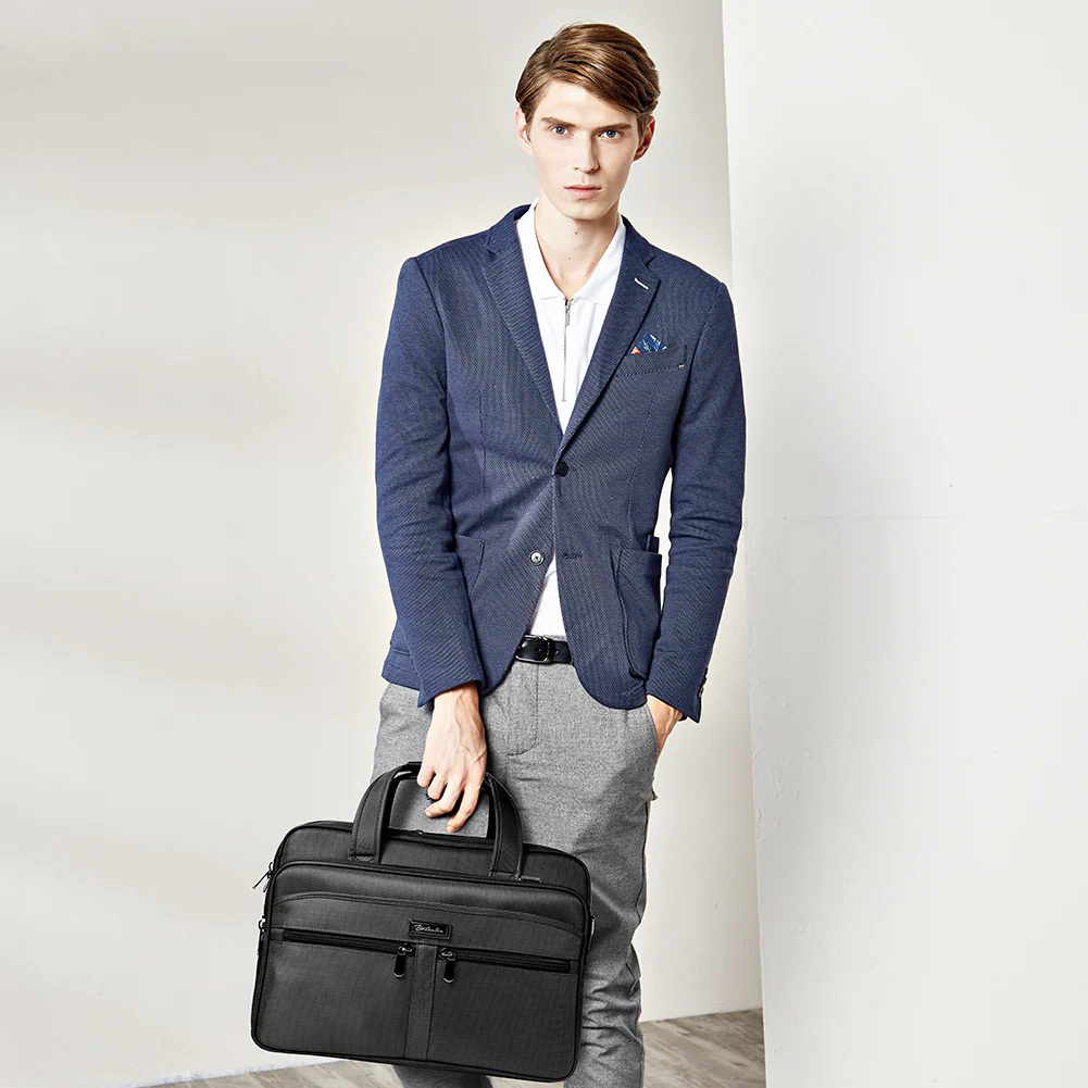 Waterproof Nylon Briefcase Expandable Travel Bag | 17' Laptop - Image 2