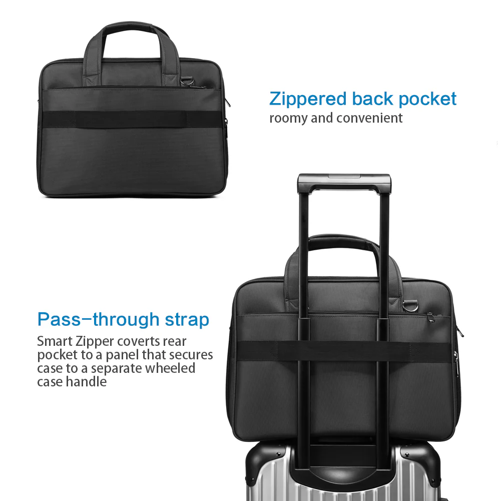 Waterproof Nylon Briefcase Expandable Travel Bag | 17' Laptop - Image 6