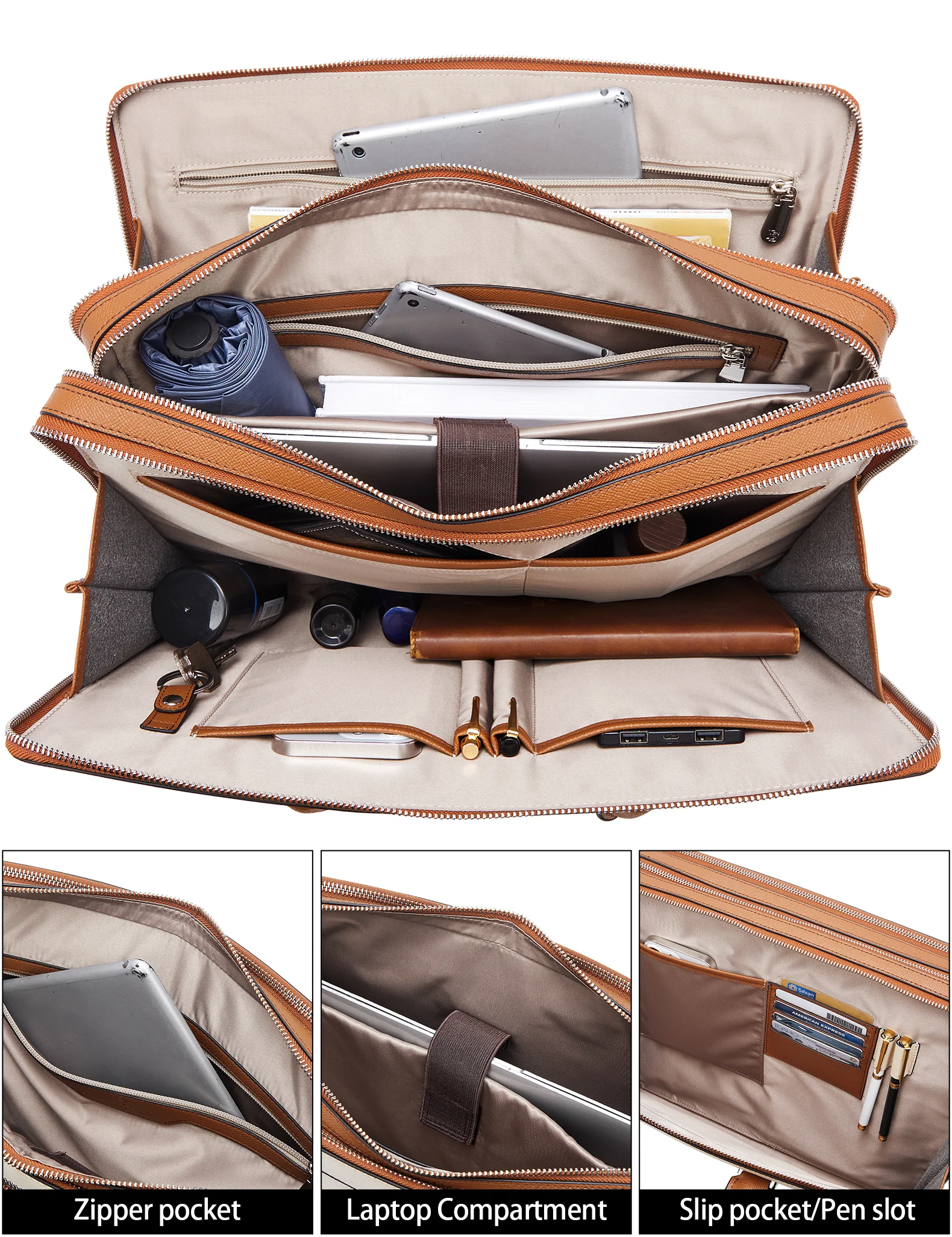Carol 15.6 Inch Laptop Briefcase — Business Trips - Image 10
