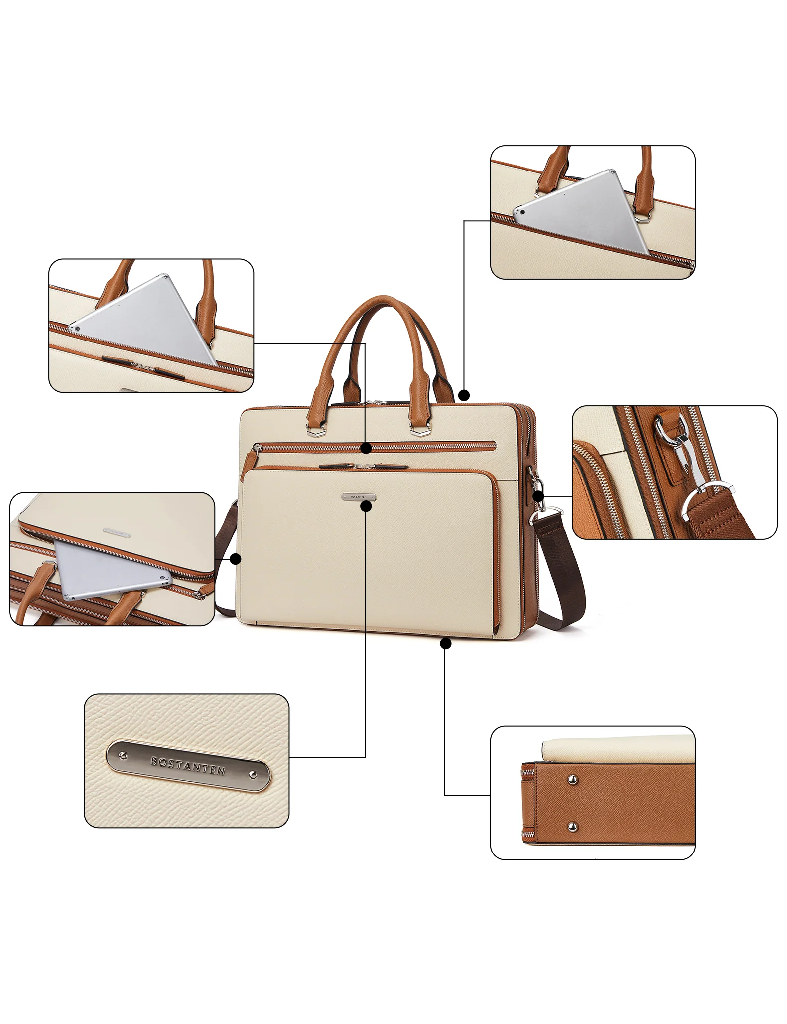 Carol 15.6 Inch Laptop Briefcase — Business Trips - Image 13