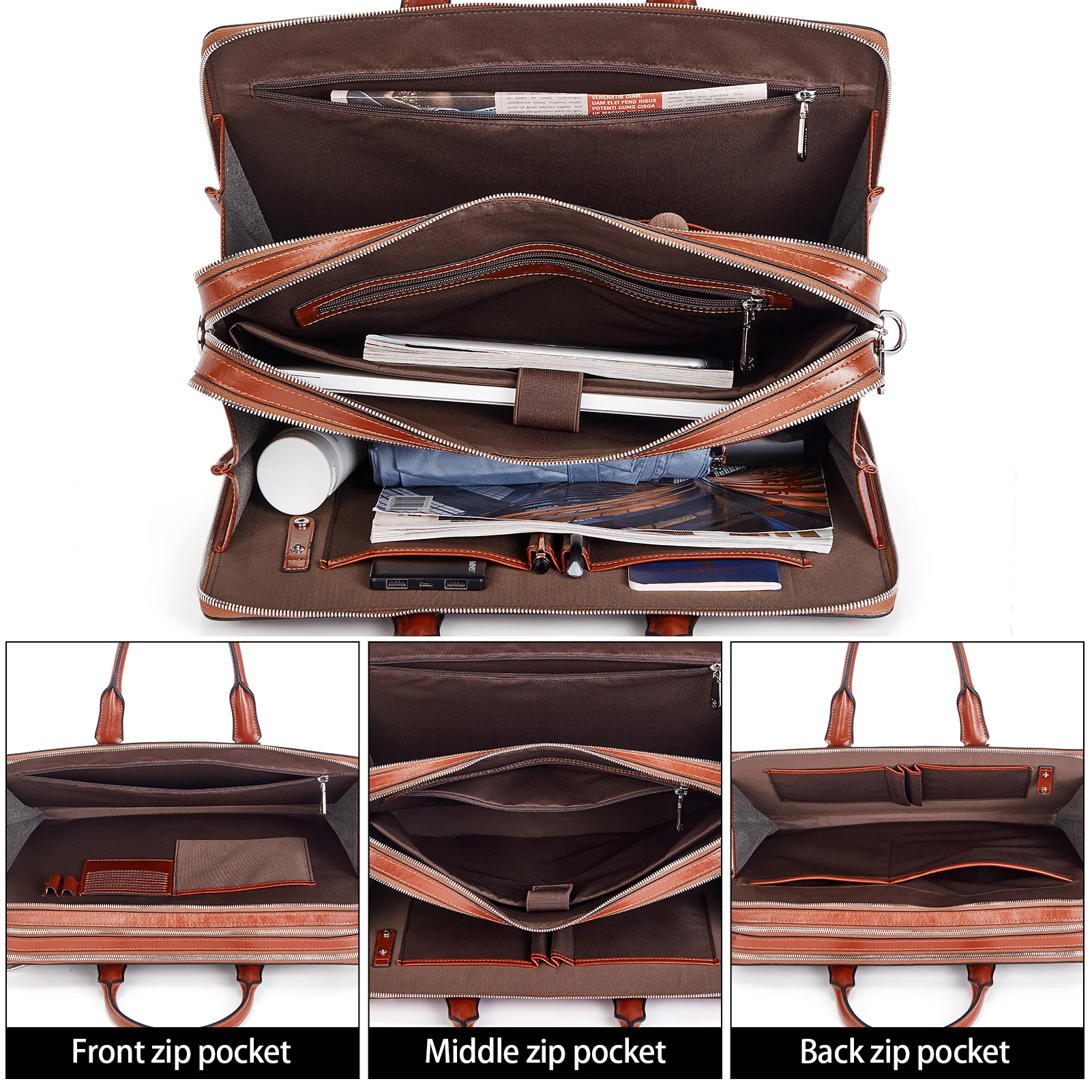Carol 15.6 Inch Laptop Briefcase — Business Trips - Image 18