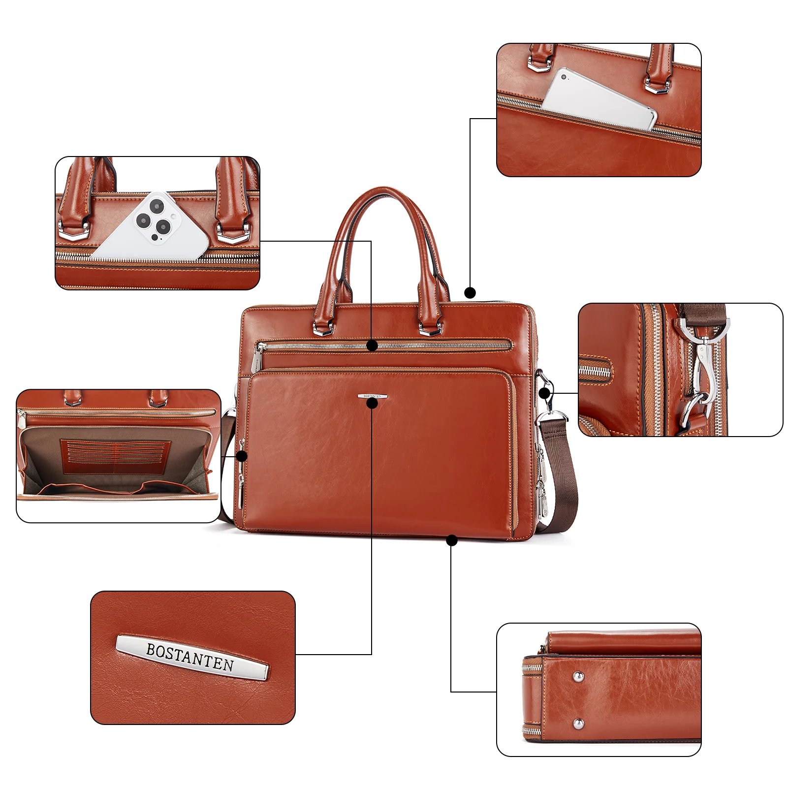 Carol 15.6 Inch Laptop Briefcase — Business Trips - Image 21