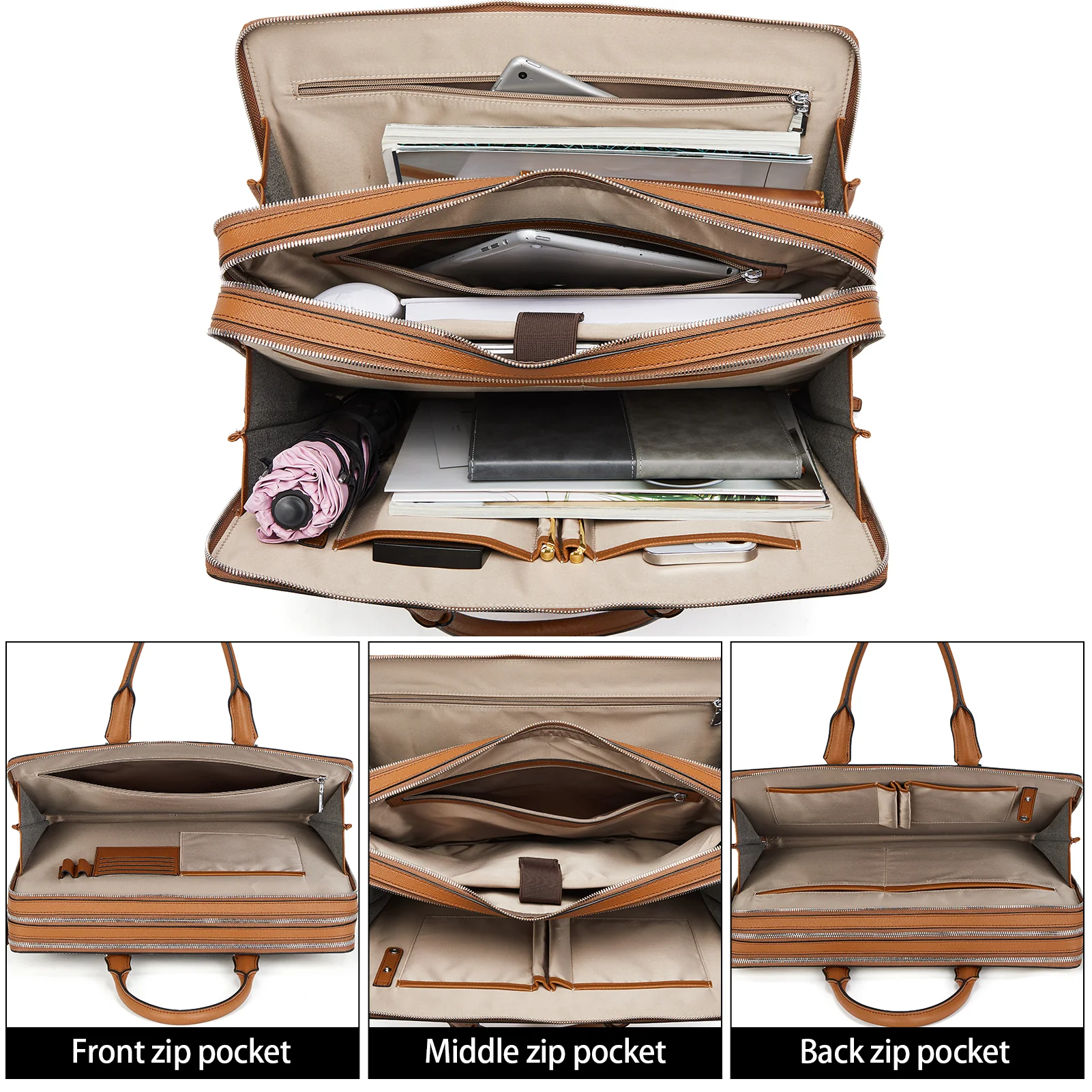 Carol 15.6 Inch Laptop Briefcase — Business Trips - Image 26