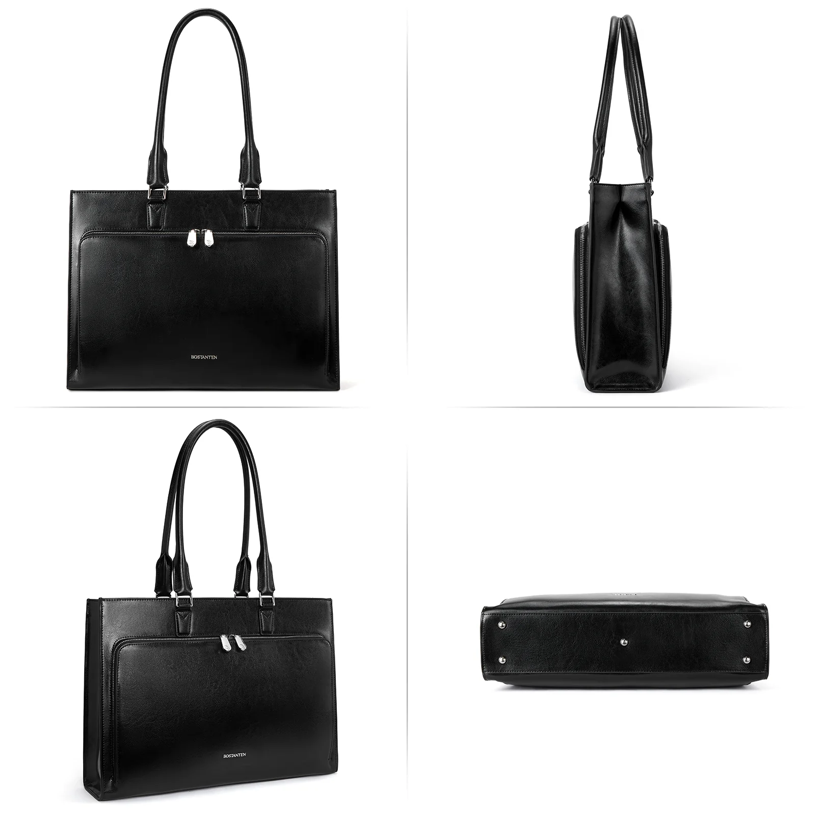 Carol Minimalist Leather Briefcase - Image 13