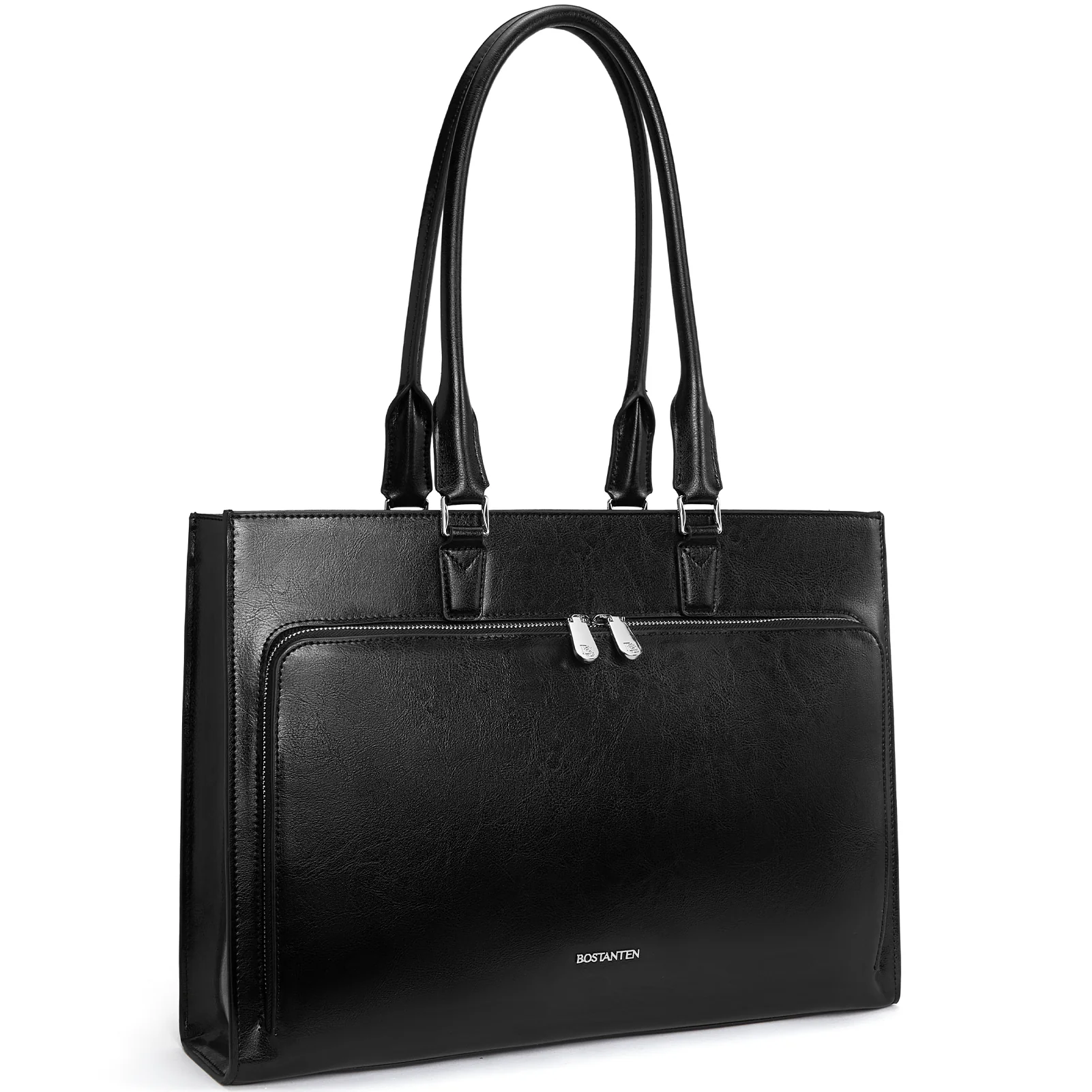 Carol Minimalist Leather Briefcase - Image 9