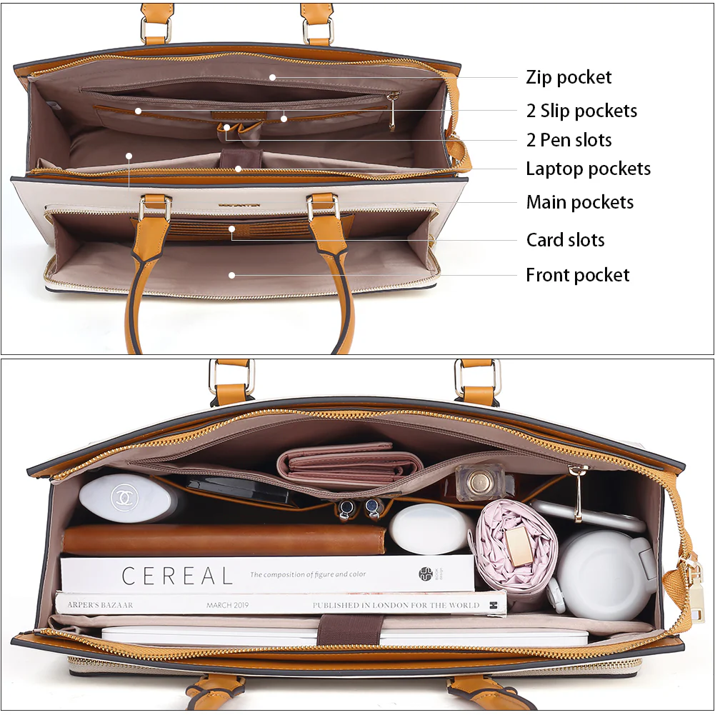 Carol Women's Briefcase Purse — Handbag Shoulder bag - Image 4