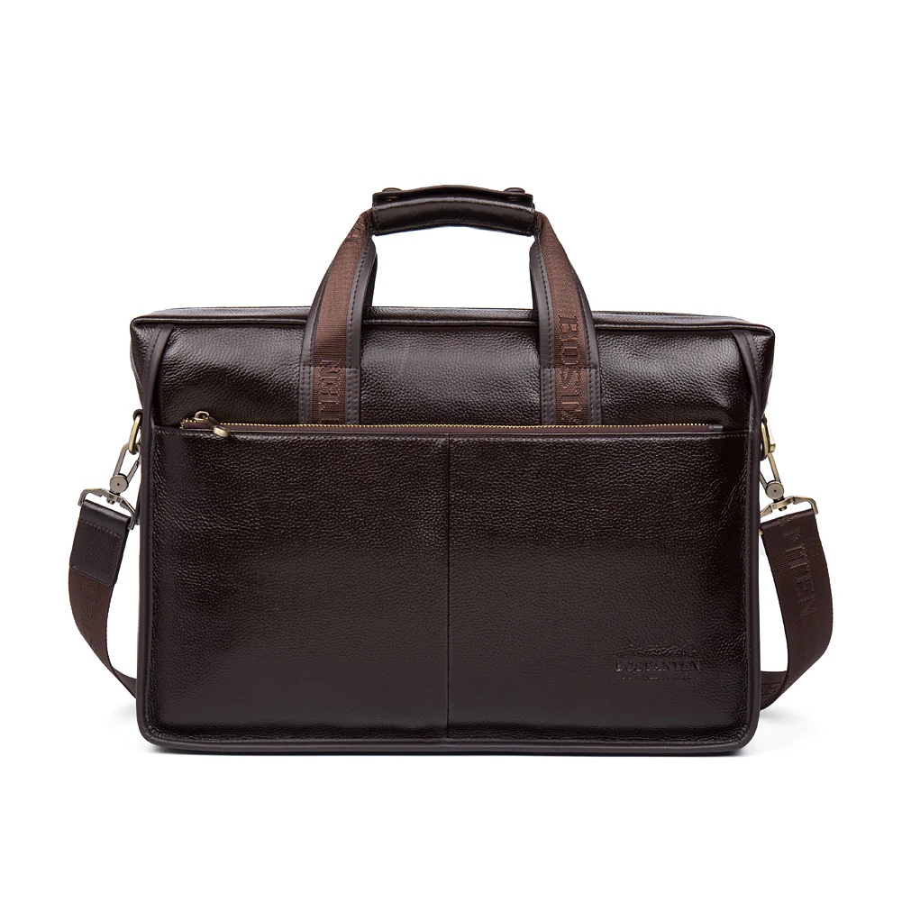 Classic Leather Briefcase Messenger Bags for Men | 14' Laptop Bag - Image 12