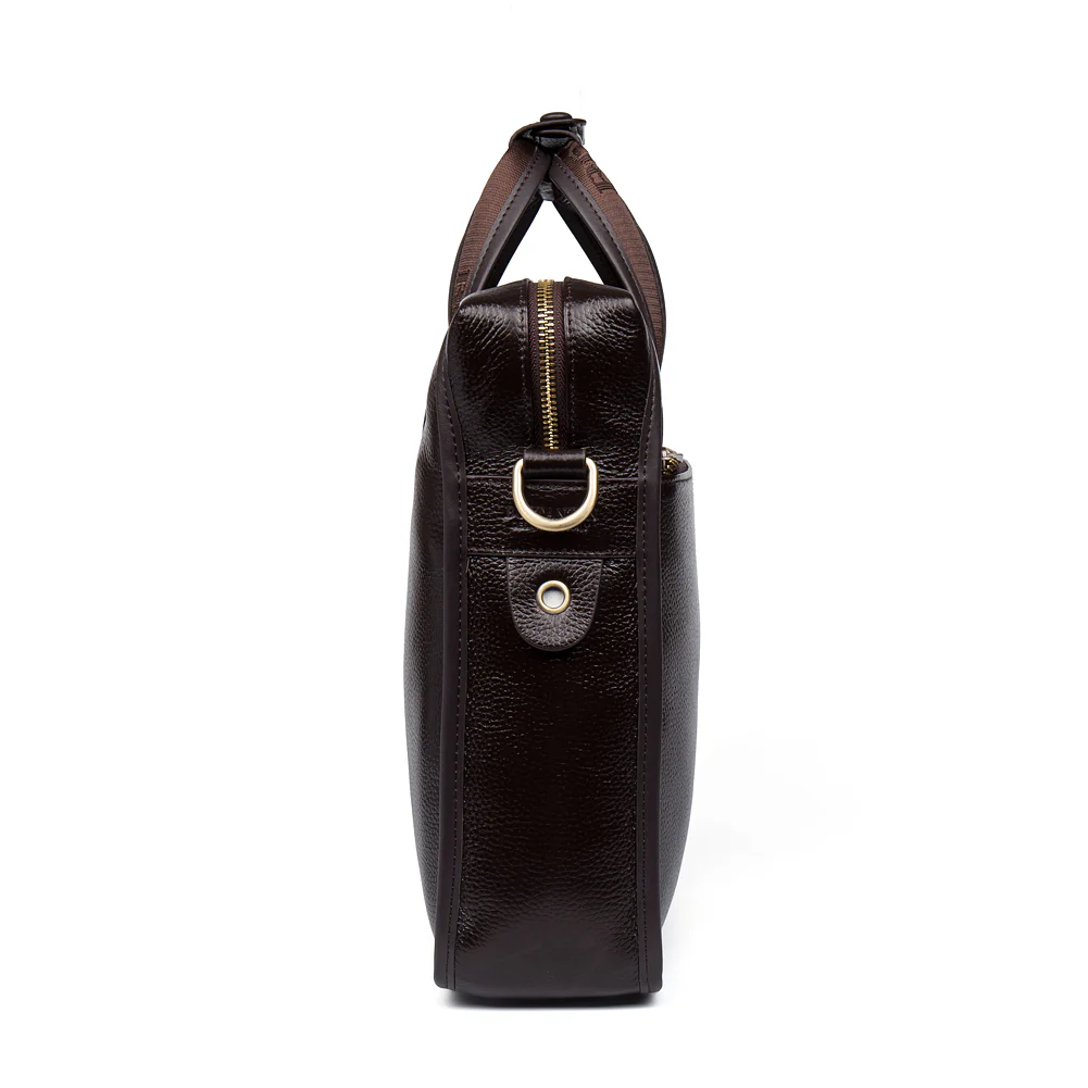 Classic Leather Briefcase Messenger Bags for Men | 14' Laptop Bag - Image 13