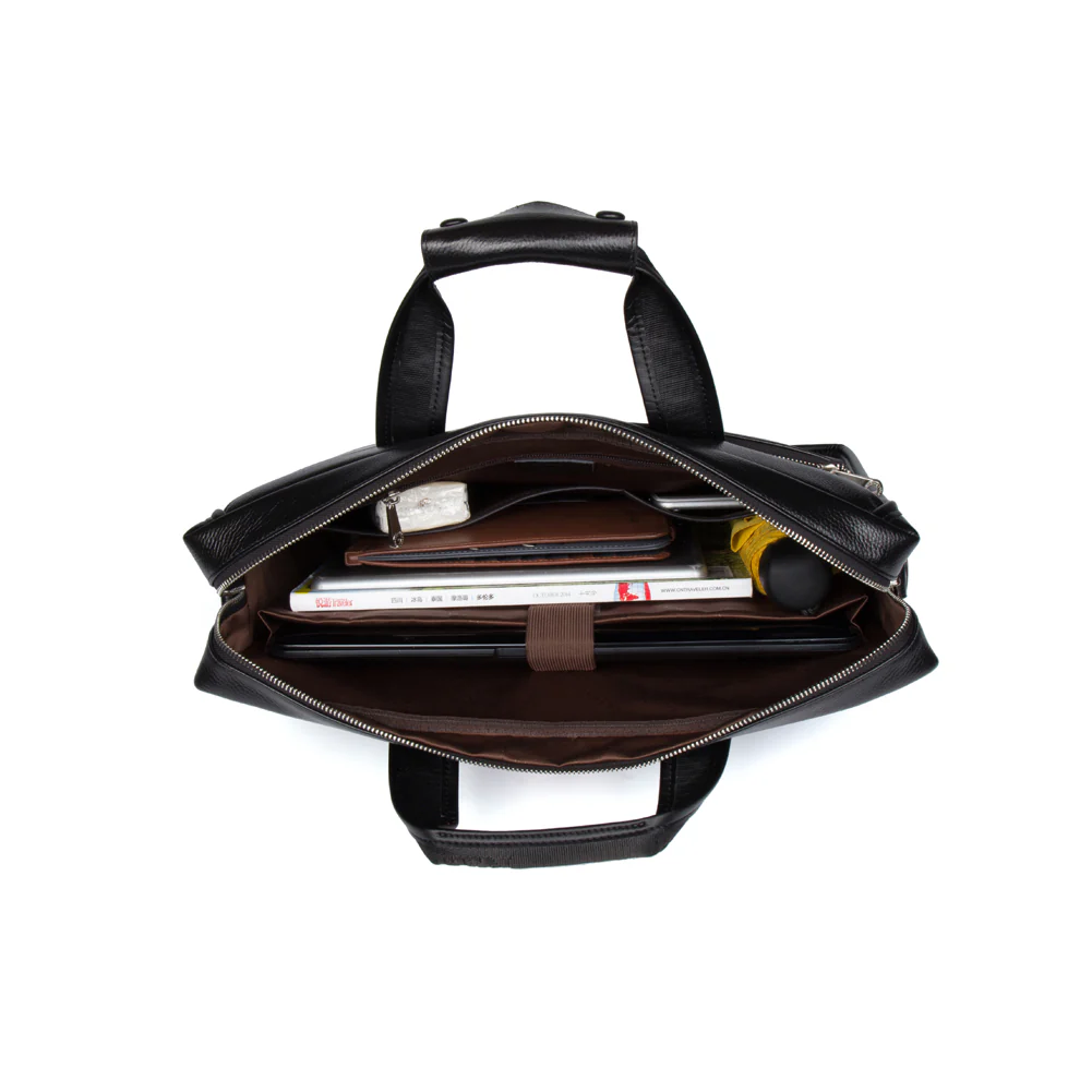 Classic Leather Briefcase Messenger Bags for Men | 14' Laptop Bag - Image 3