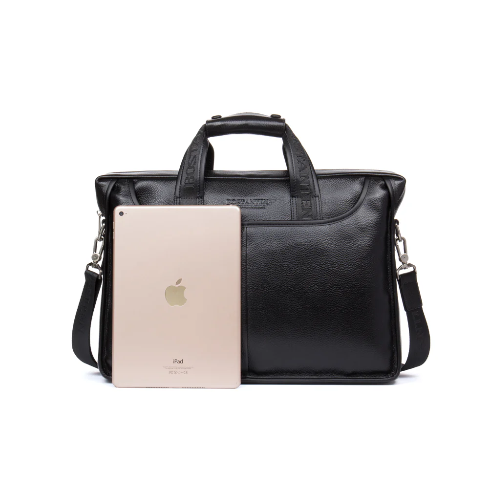 Classic Leather Briefcase Messenger Bags for Men | 14' Laptop Bag - Image 6