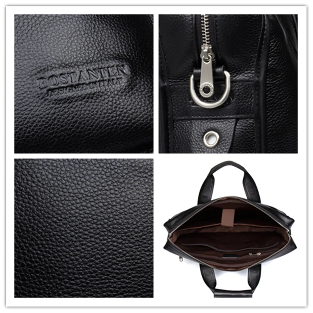 Classic Leather Briefcase Messenger Bags for Men | 14' Laptop Bag - Image 7