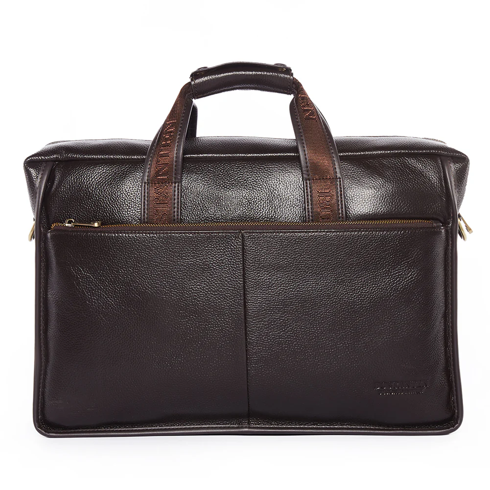 Royal Retro Leather Briefcase | 17' Laptop - Image 5