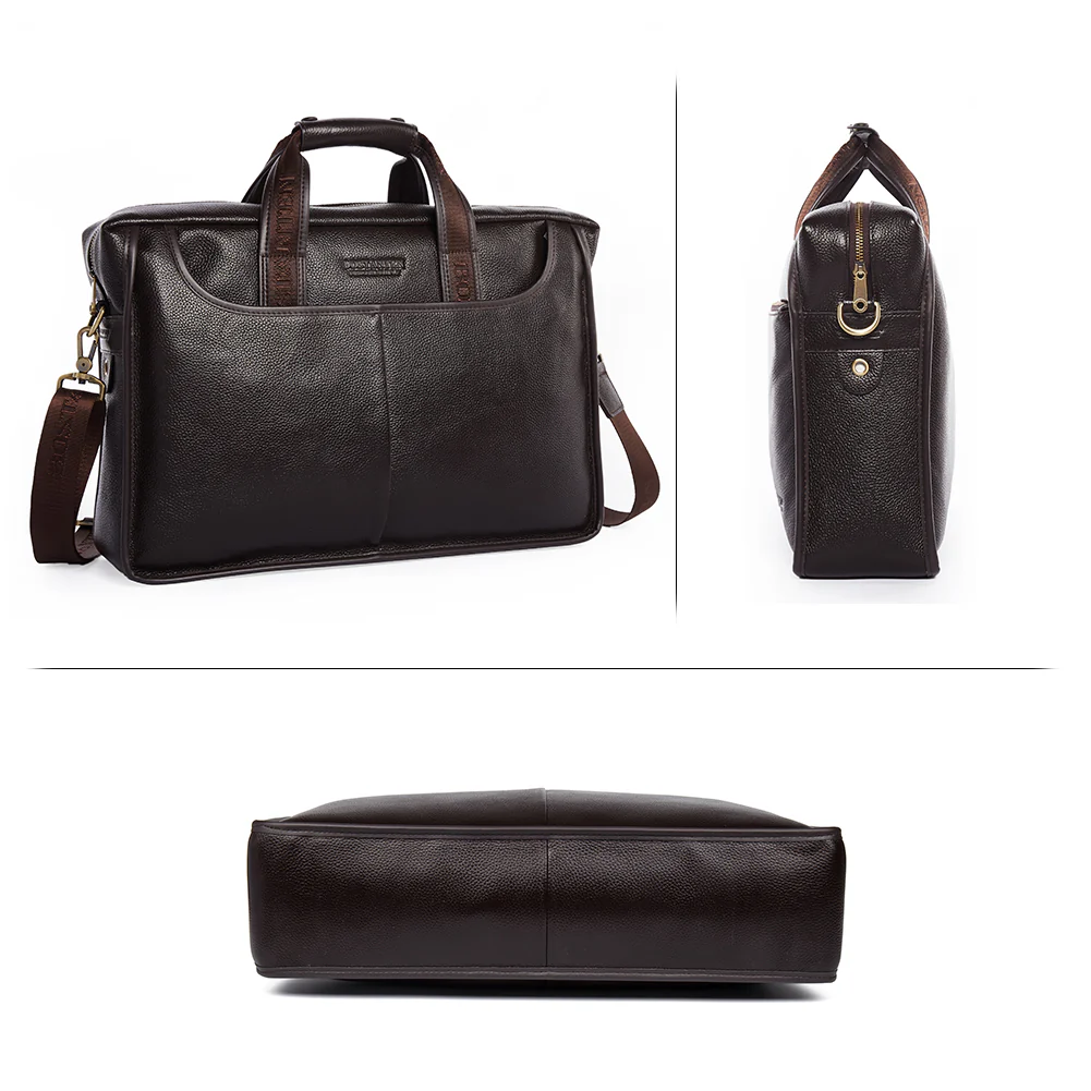 Royal Retro Leather Briefcase | 17' Laptop - Image 6