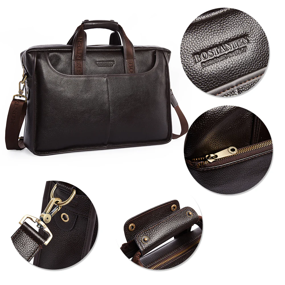 Royal Retro Leather Briefcase | 17' Laptop - Image 7