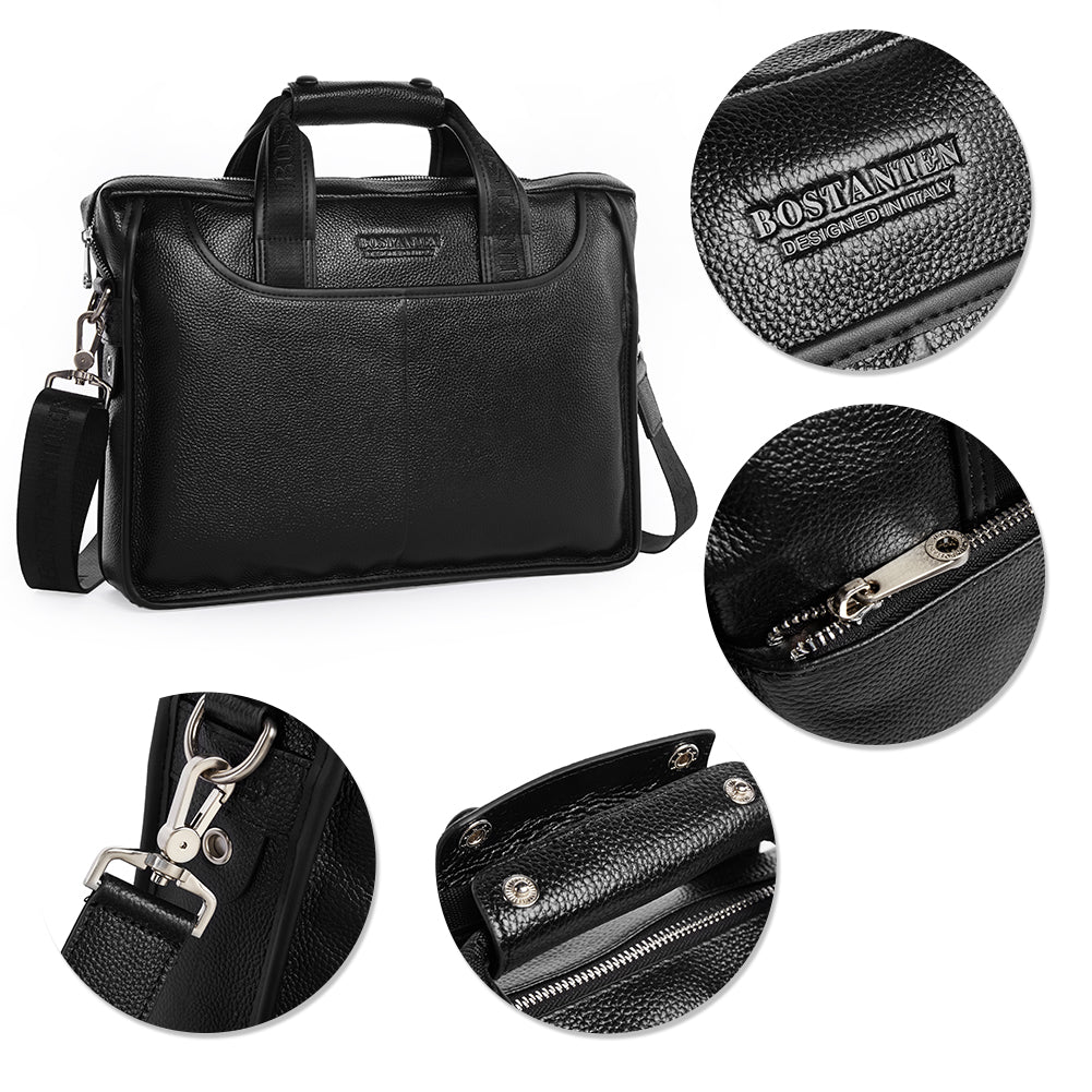 Royal Retro Leather Briefcase | 14' Laptop - Image 6