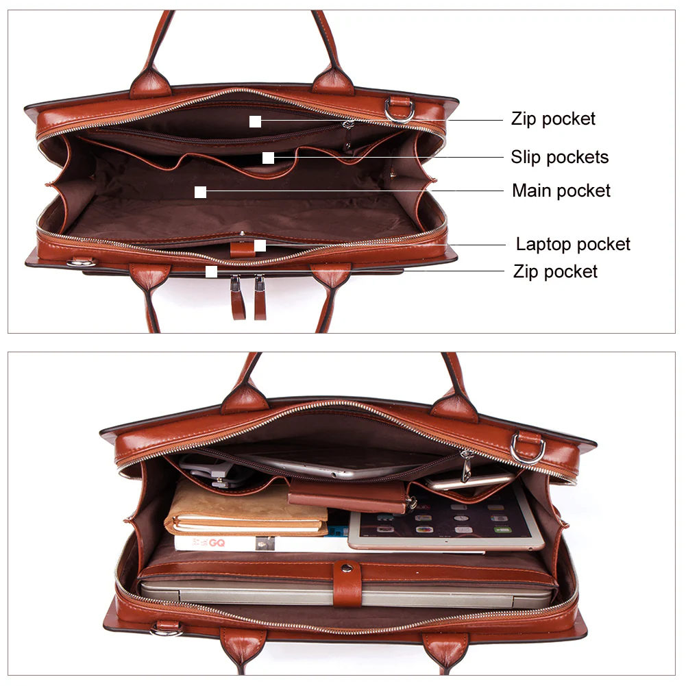 Carol Womens Leather Briefcase —  Capable - Image 11