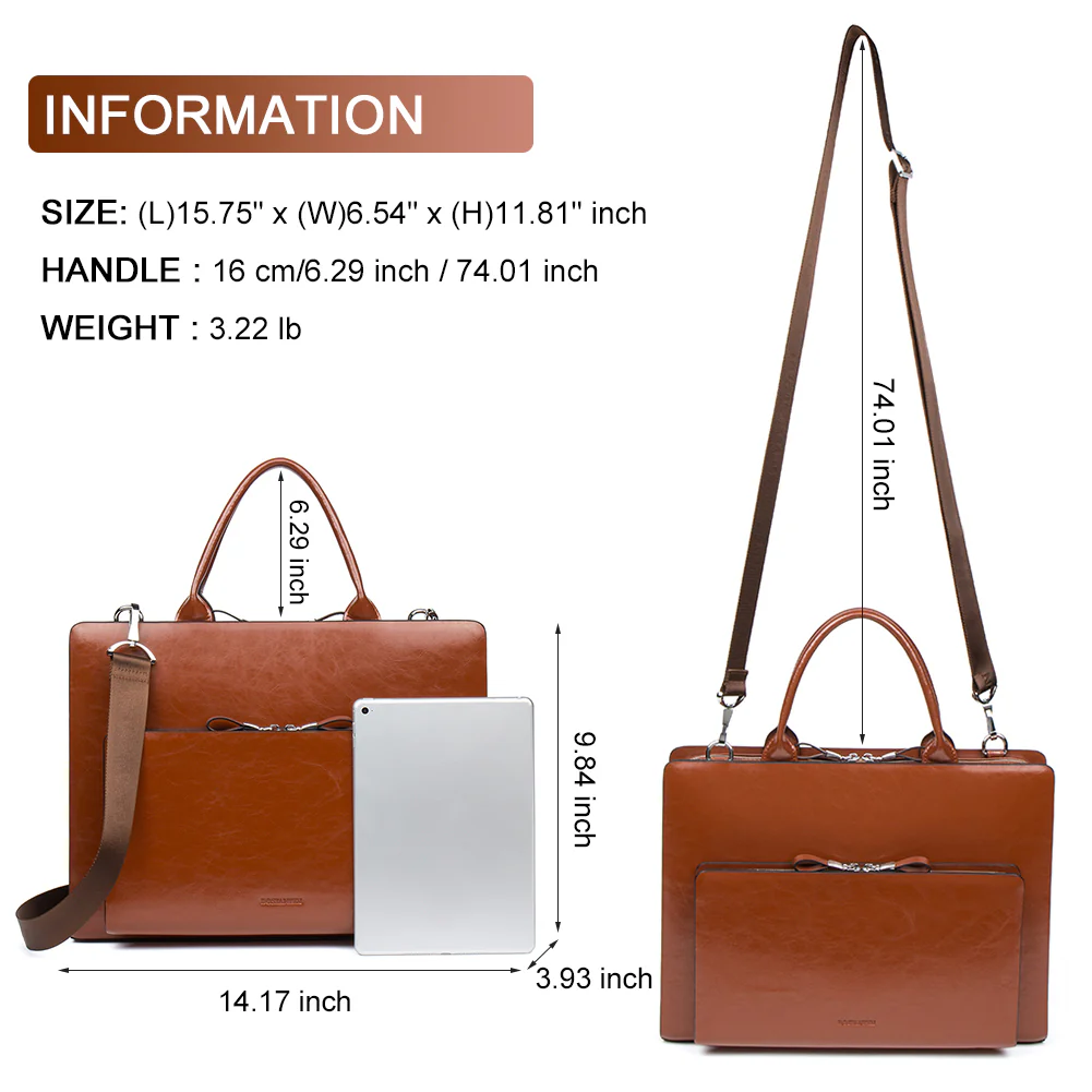 Carol Womens Leather Briefcase —  Capable - Image 12