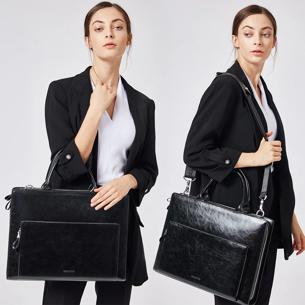 Carol Womens Leather Briefcase —  Capable - Image 3