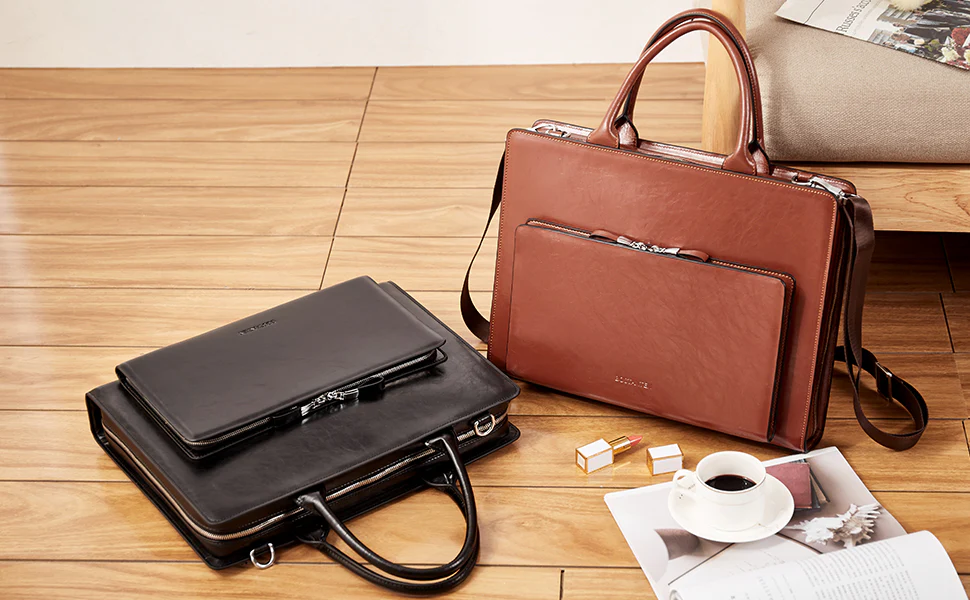 Carol Womens Leather Briefcase —  Capable - Image 9