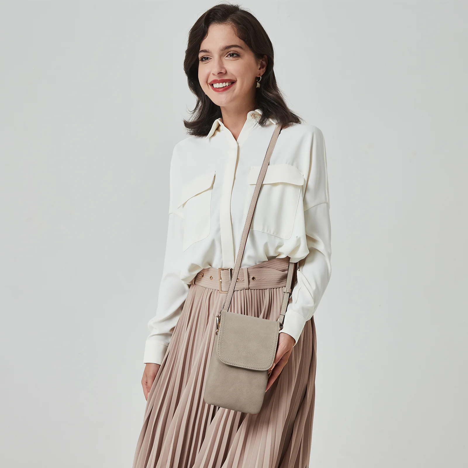 Evelyn Leather Crossbody Phone Wallet For Women —— Boudoir Style - Image 18