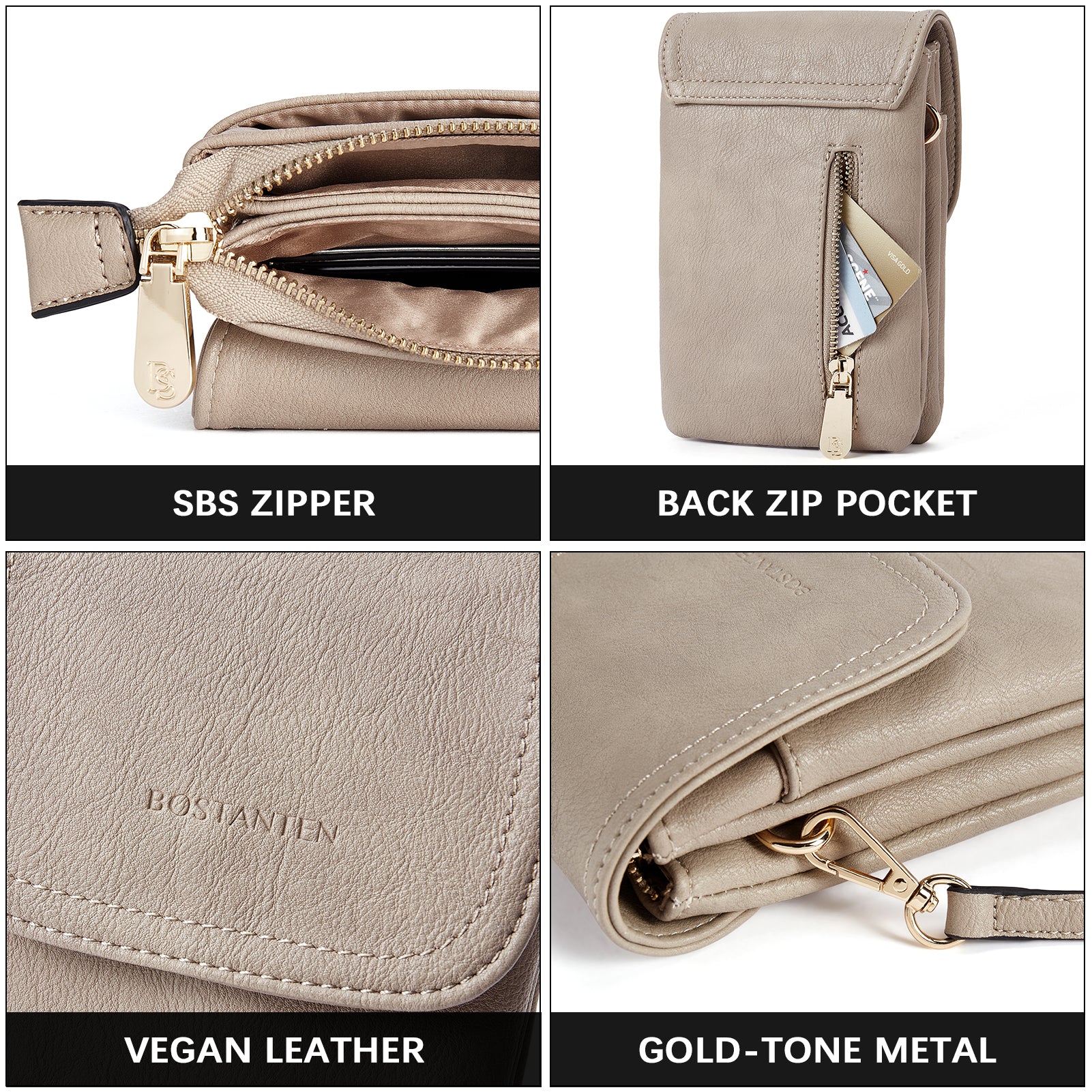 Evelyn Leather Crossbody Phone Wallet For Women —— Boudoir Style - Image 21