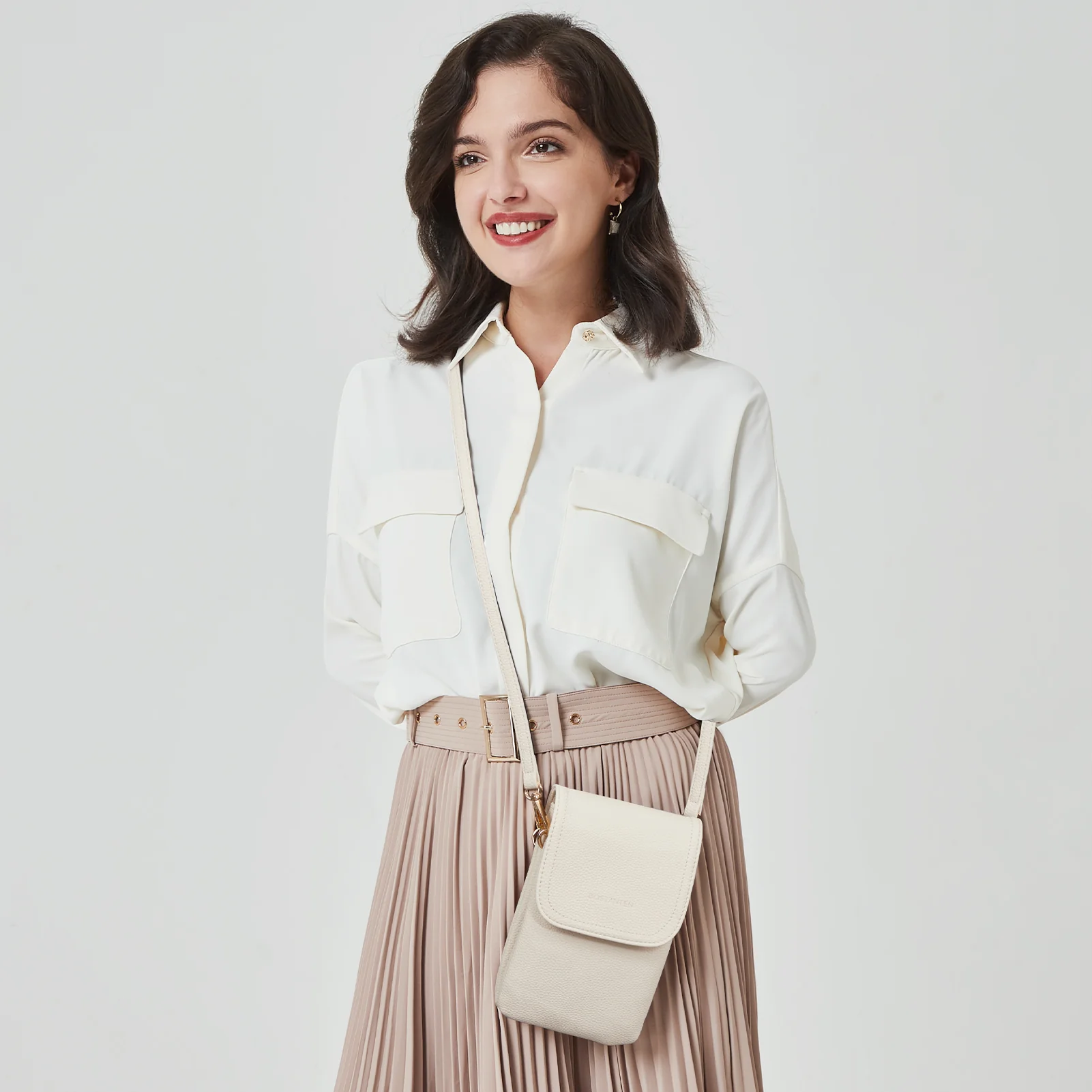 Evelyn Leather Crossbody Phone Wallet For Women —— Boudoir Style - Image 33