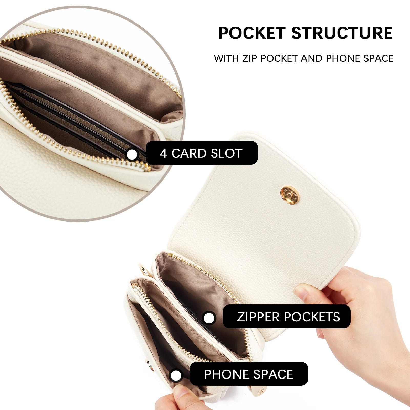 Evelyn Leather Crossbody Phone Wallet For Women —— Boudoir Style - Image 38