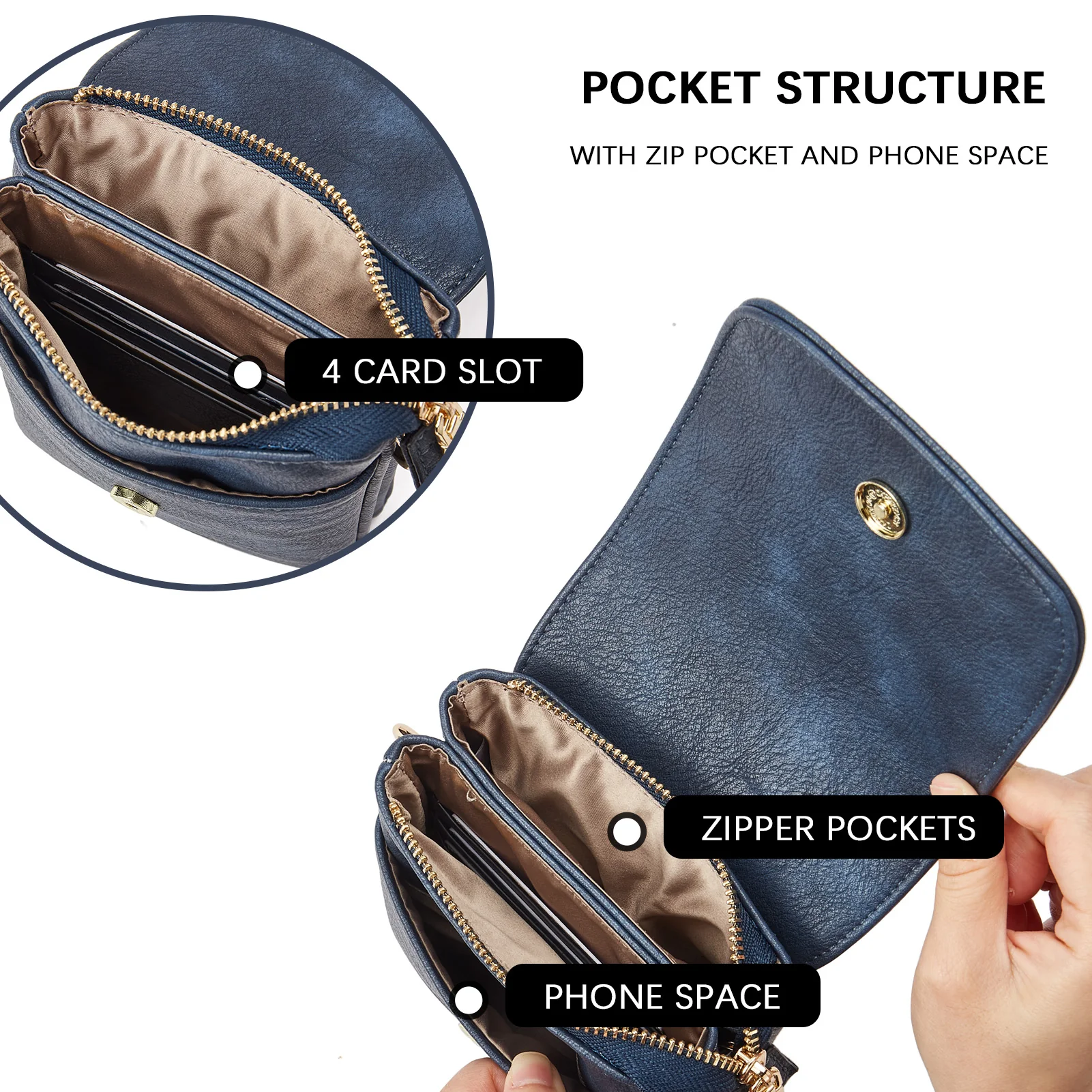 Evelyn Leather Crossbody Phone Wallet For Women —— Boudoir Style - Image 50