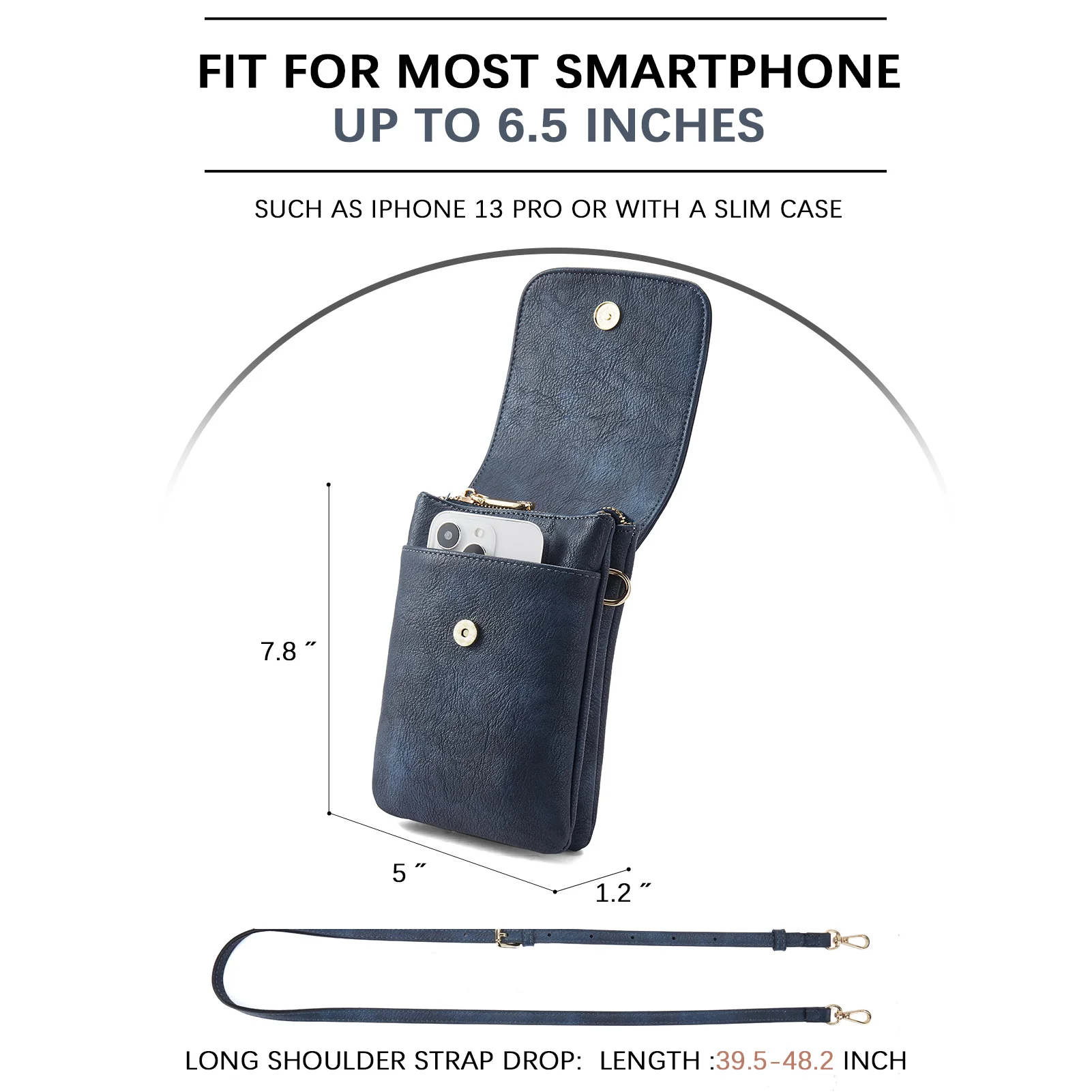 Evelyn Leather Crossbody Phone Wallet For Women —— Boudoir Style - Image 53