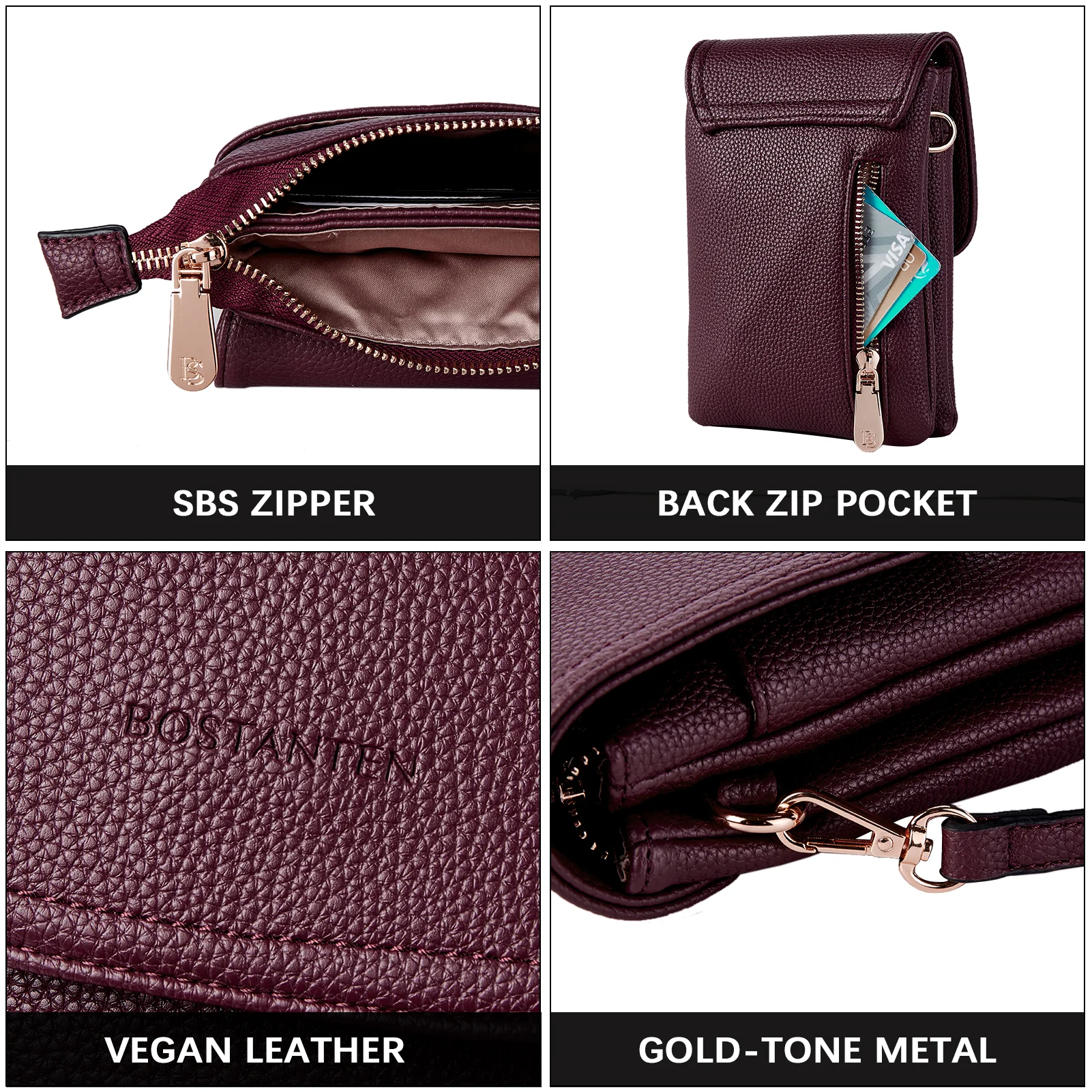 Evelyn Leather Crossbody Phone Wallet For Women —— Boudoir Style - Image 59
