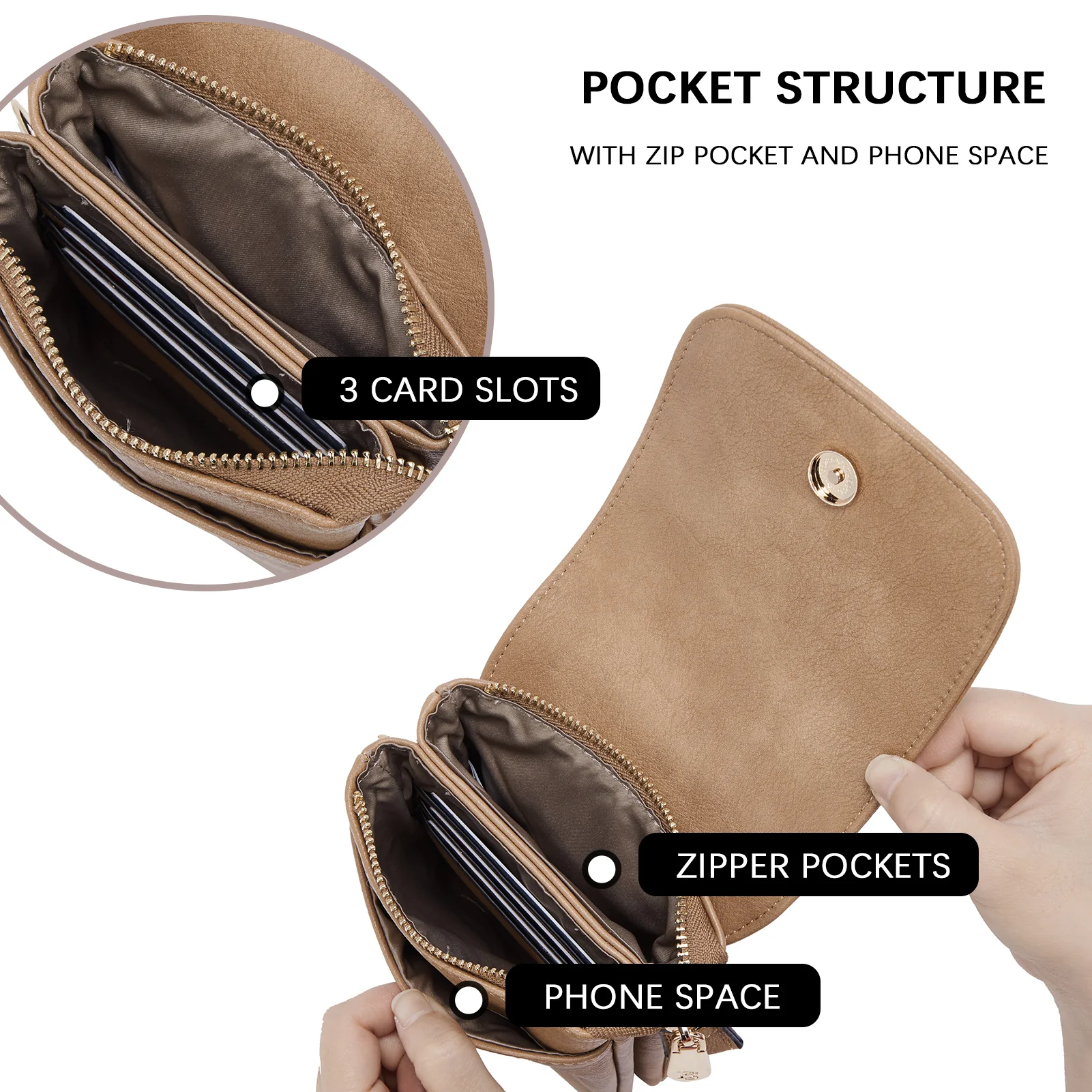 Evelyn Leather Crossbody Phone Wallet For Women —— Boudoir Style - Image 65