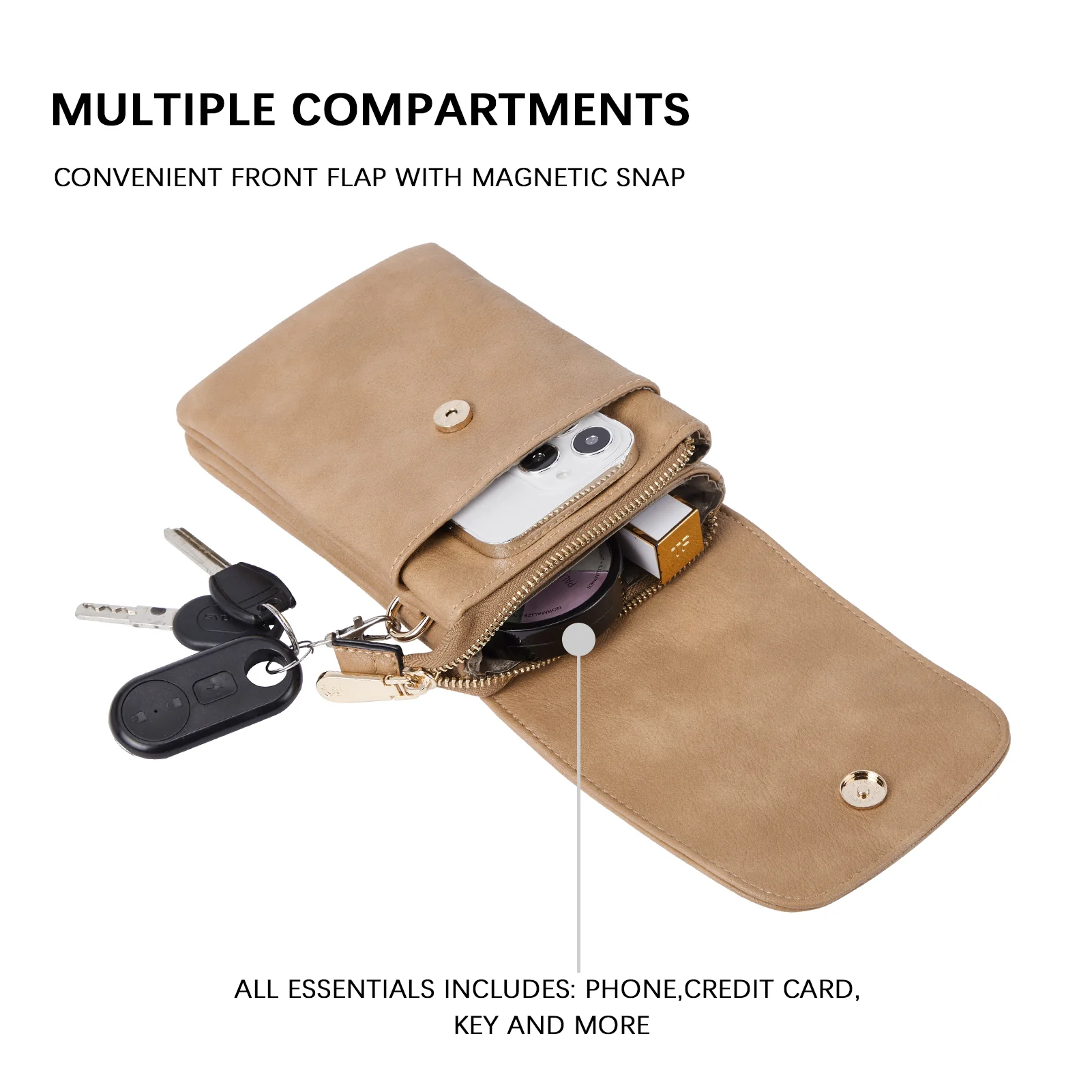 Evelyn Leather Crossbody Phone Wallet For Women —— Boudoir Style - Image 66