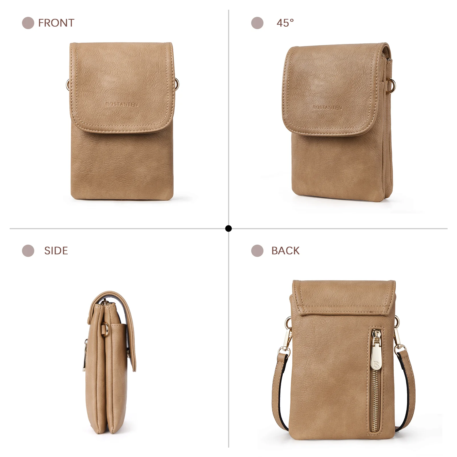 Evelyn Leather Crossbody Phone Wallet For Women —— Boudoir Style - Image 68