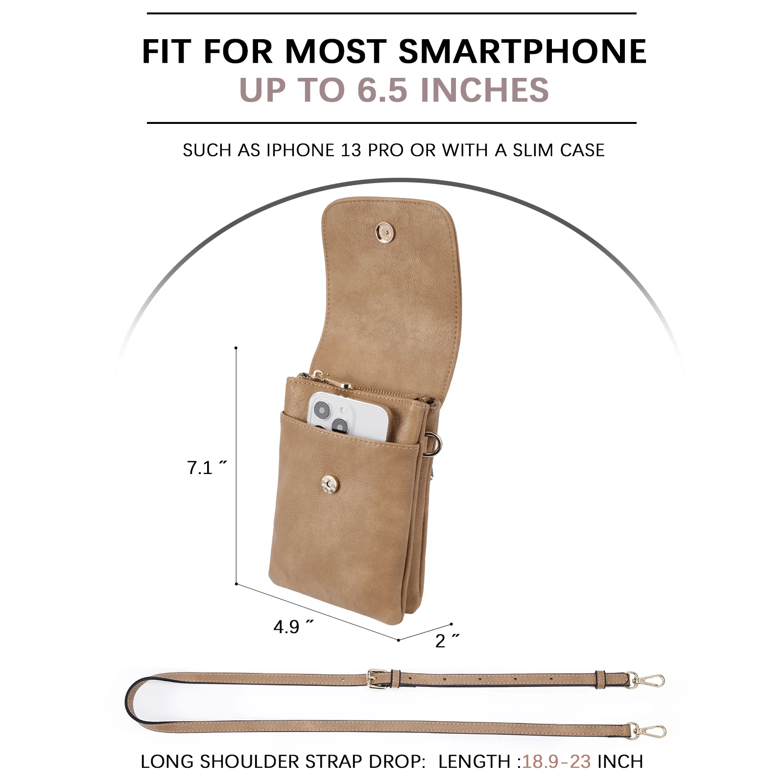 Evelyn Leather Crossbody Phone Wallet For Women —— Boudoir Style - Image 69