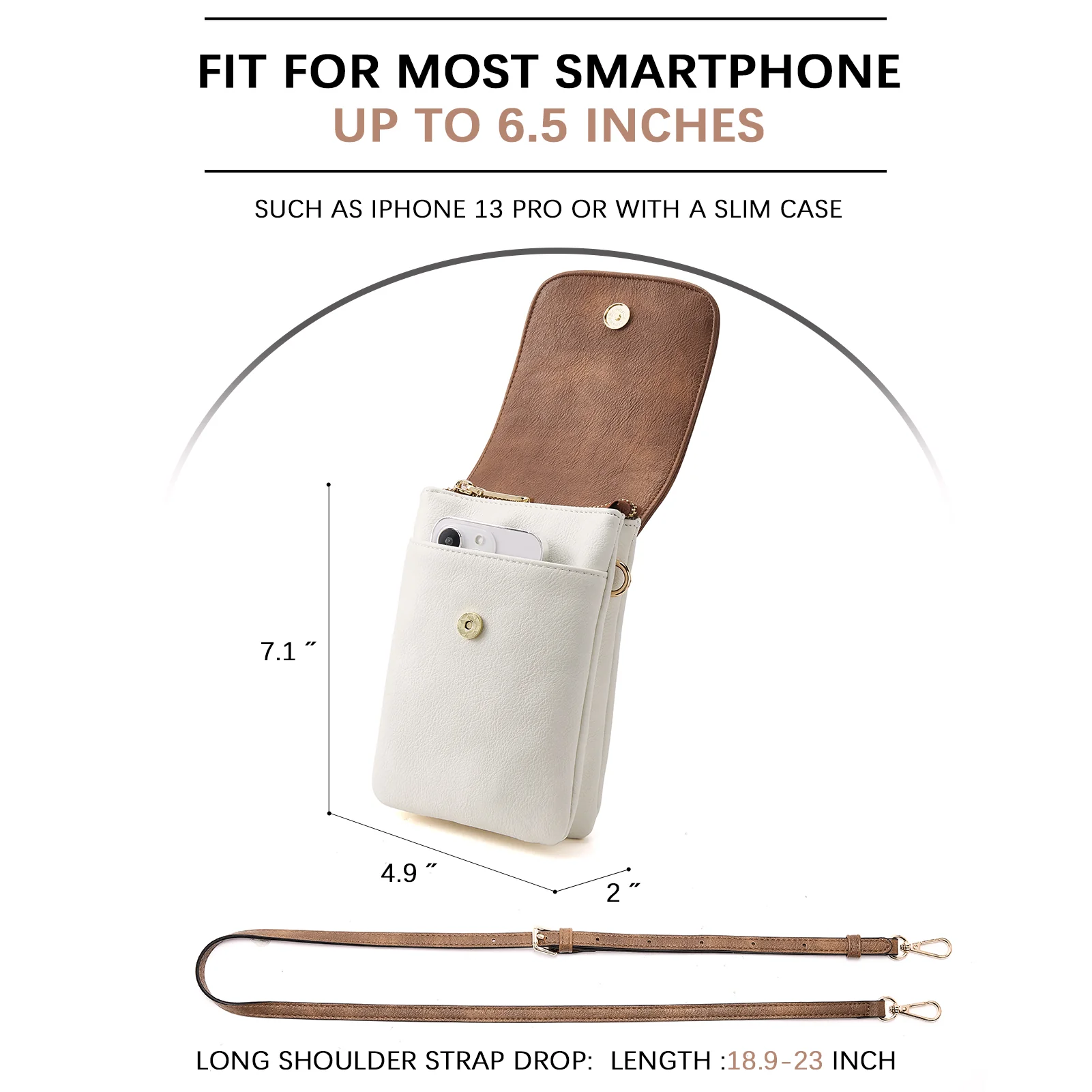 Evelyn Leather Crossbody Phone Wallet For Women —— Boudoir Style - Image 72