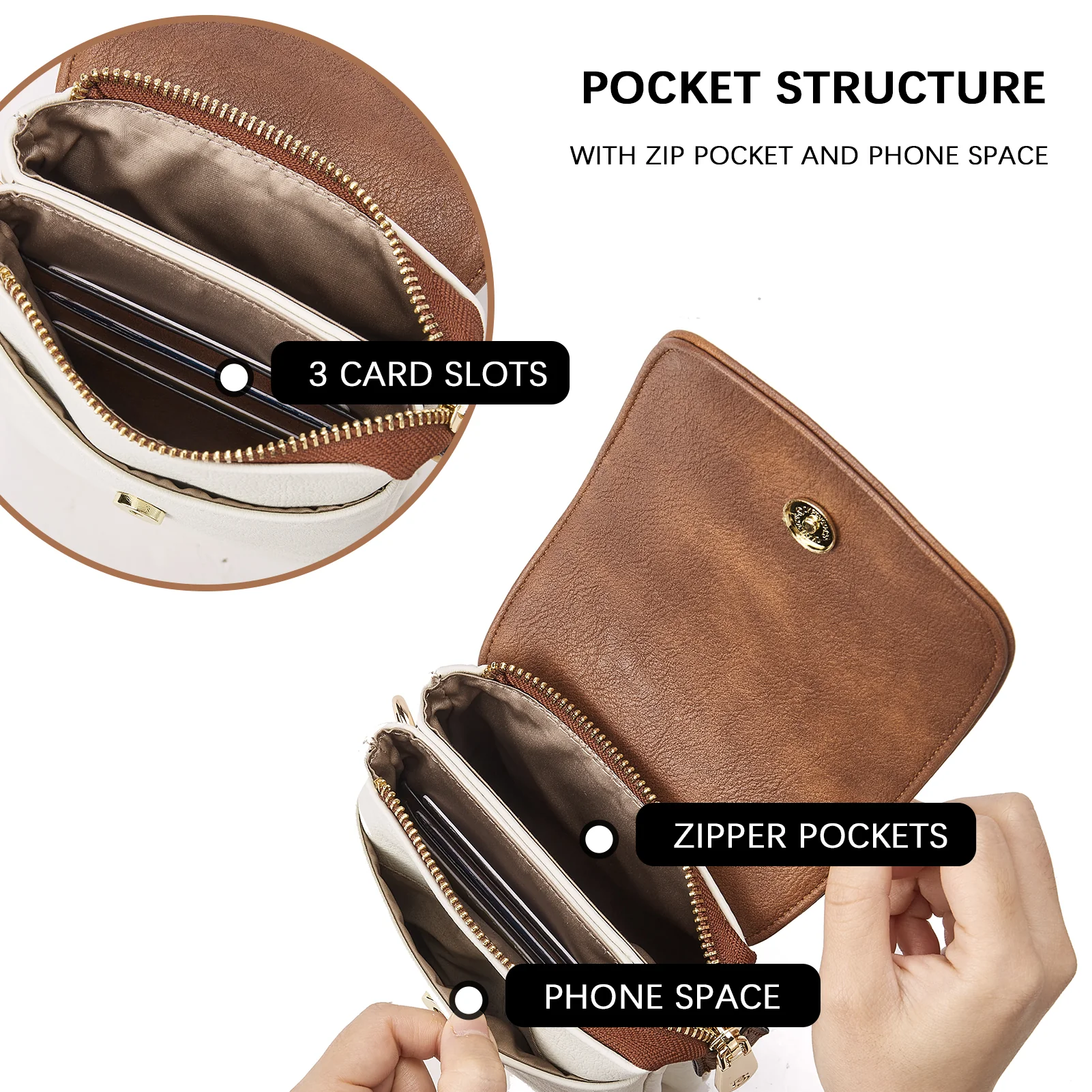 Evelyn Leather Crossbody Phone Wallet For Women —— Boudoir Style - Image 73
