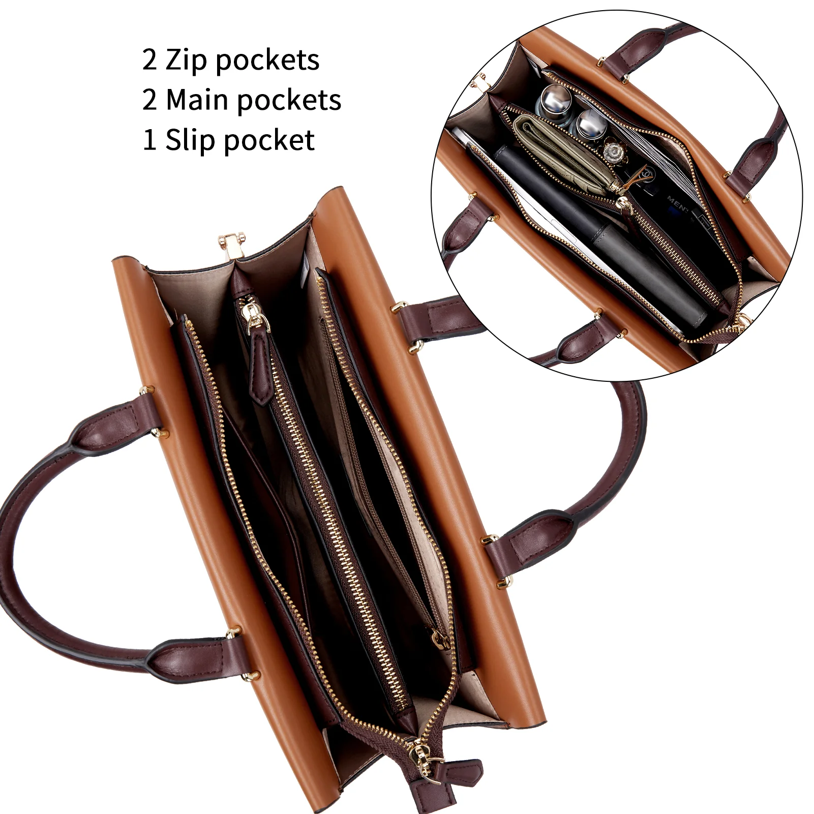 BOSTANTEN Leather Handbag for Women Top Handle Designer Fashion Shoulder Bag Purse - Image 6