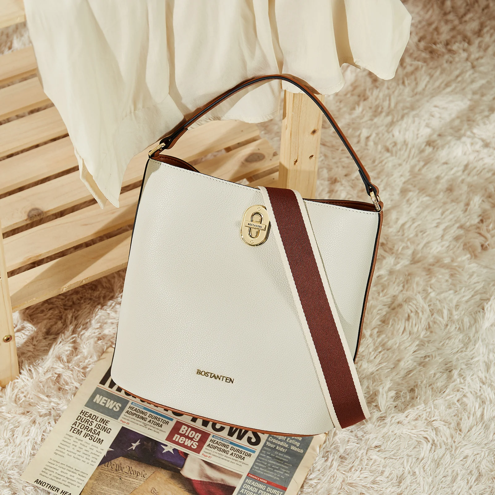 BOSTANTEN Leather Handbags for Women Designer Hobo Bucket Purses Fashion Ladies Crossbody Bags for Work Travel Daily - Image 7