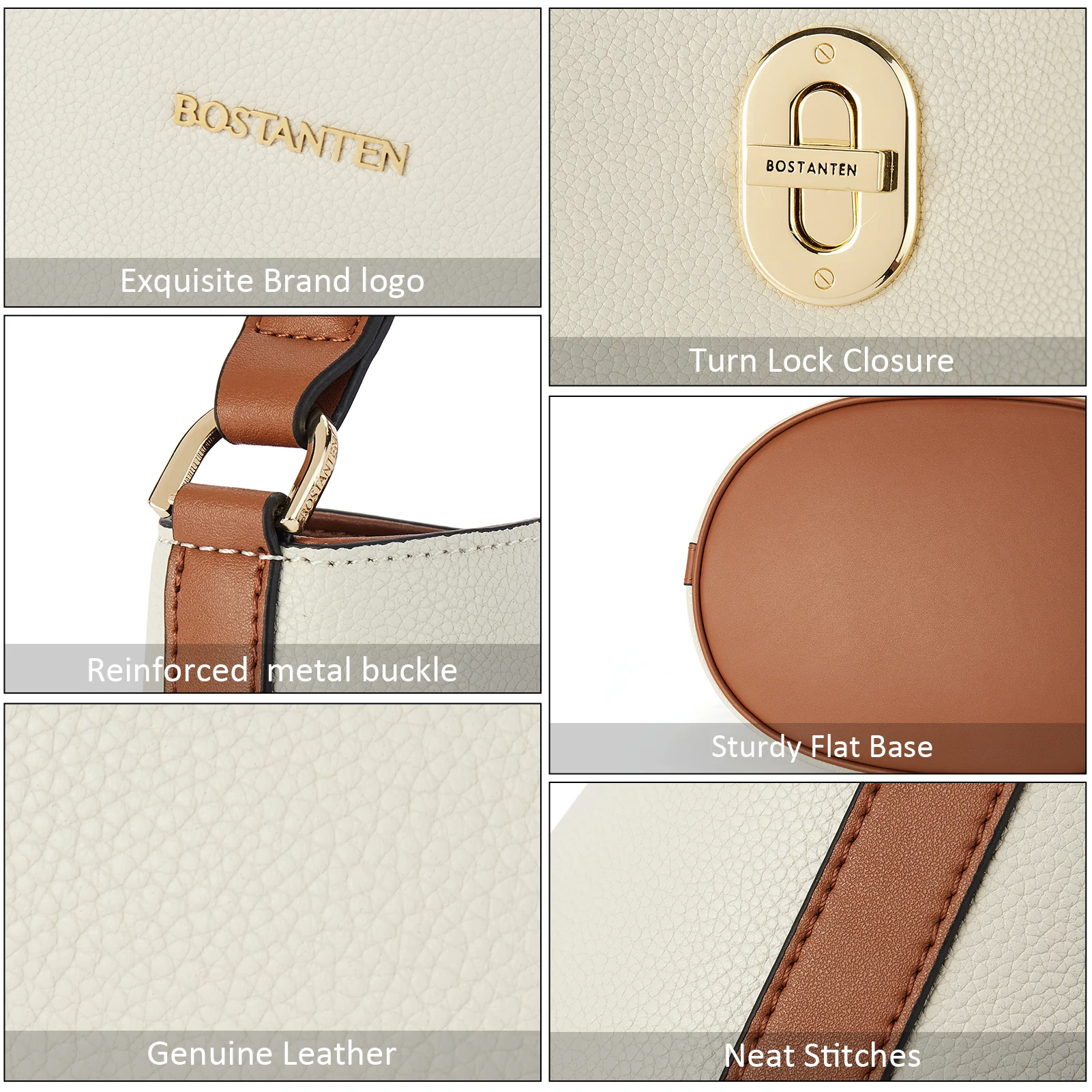 BOSTANTEN Leather Handbags for Women Designer Hobo Bucket Purses Fashion Ladies Crossbody Bags for Work Travel Daily - Image 23