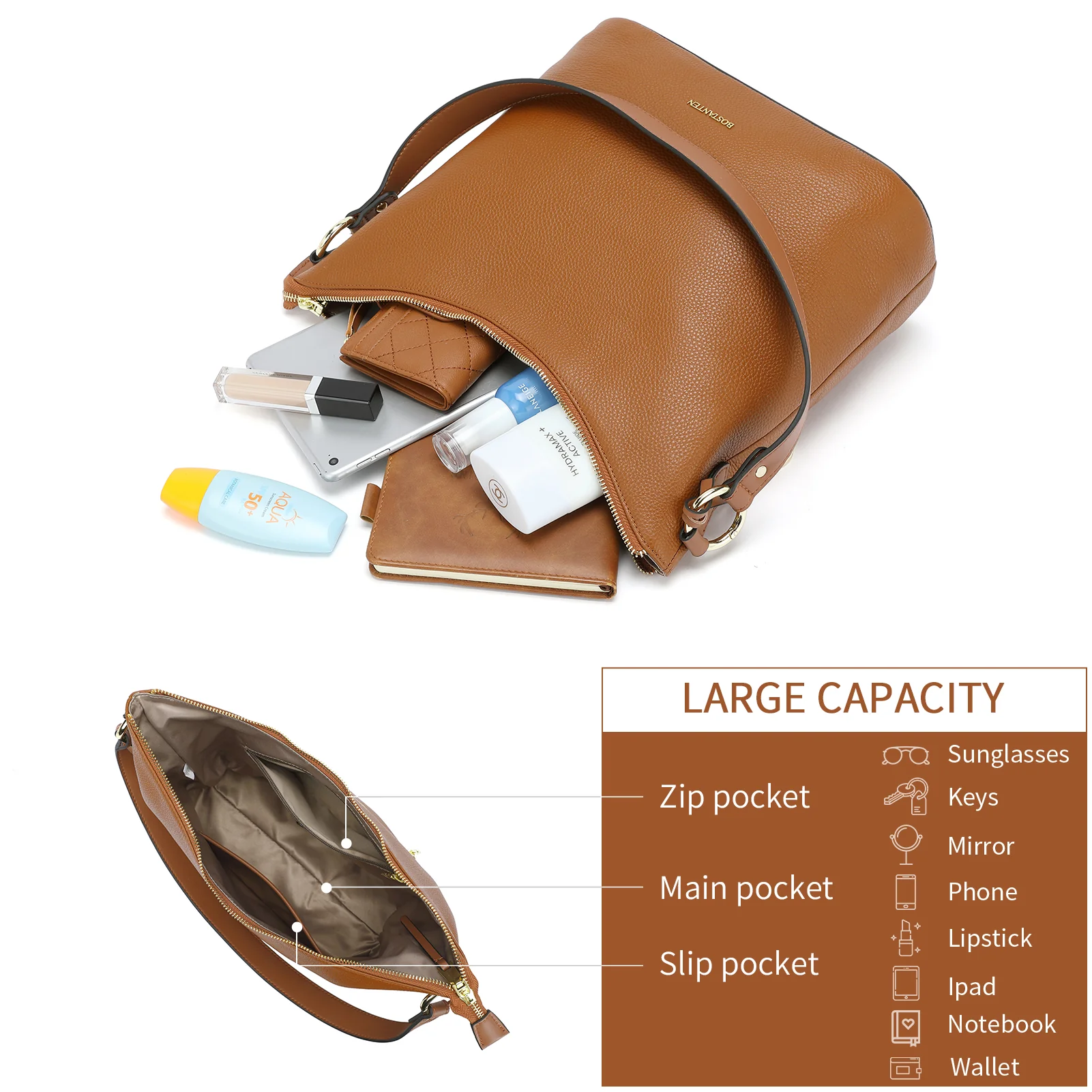 Kweli Trendy Leather Crossbody Hobo Bag for Hands-Free Carrying - Image 13