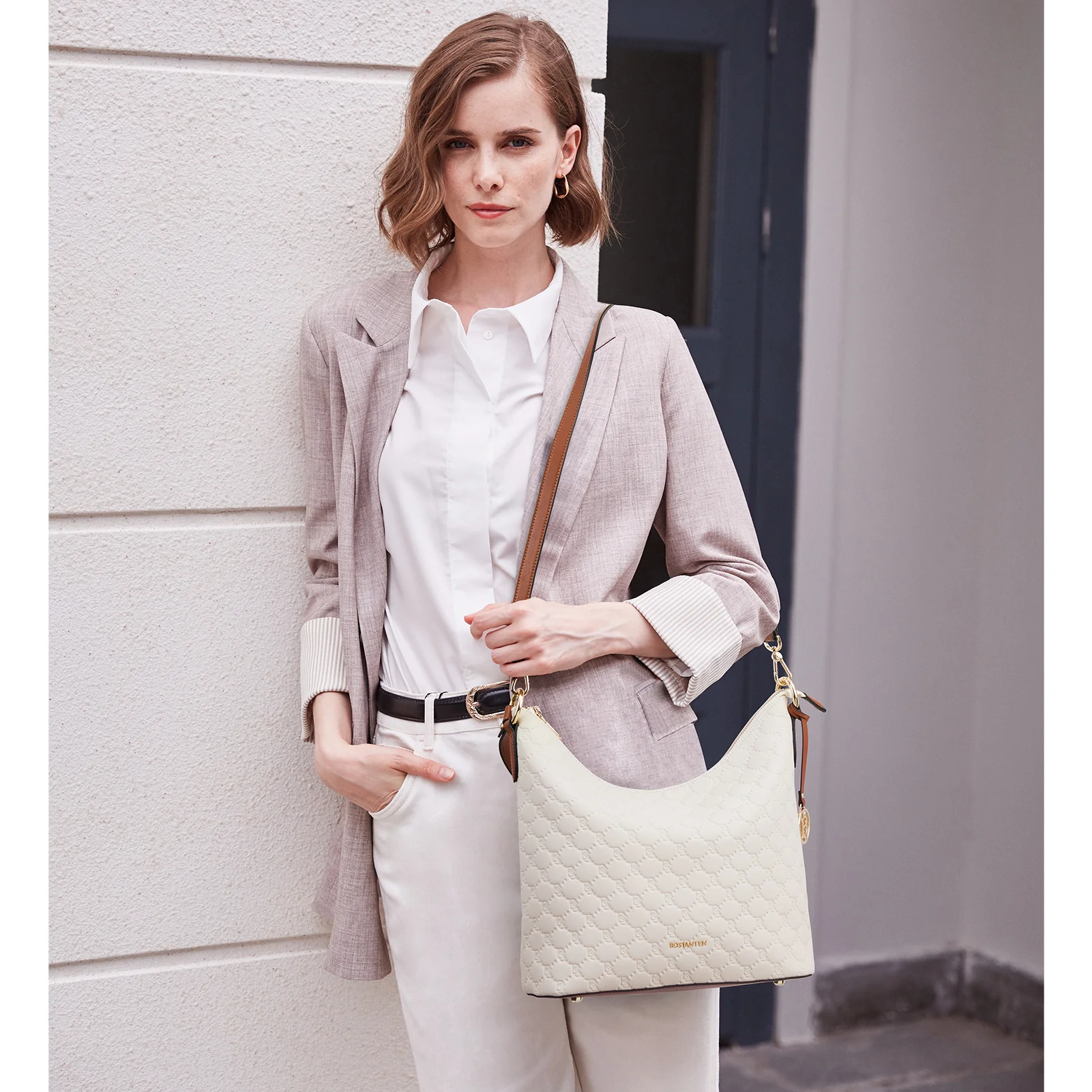 Kweli Trendy Leather Crossbody Hobo Bag for Hands-Free Carrying - Image 16